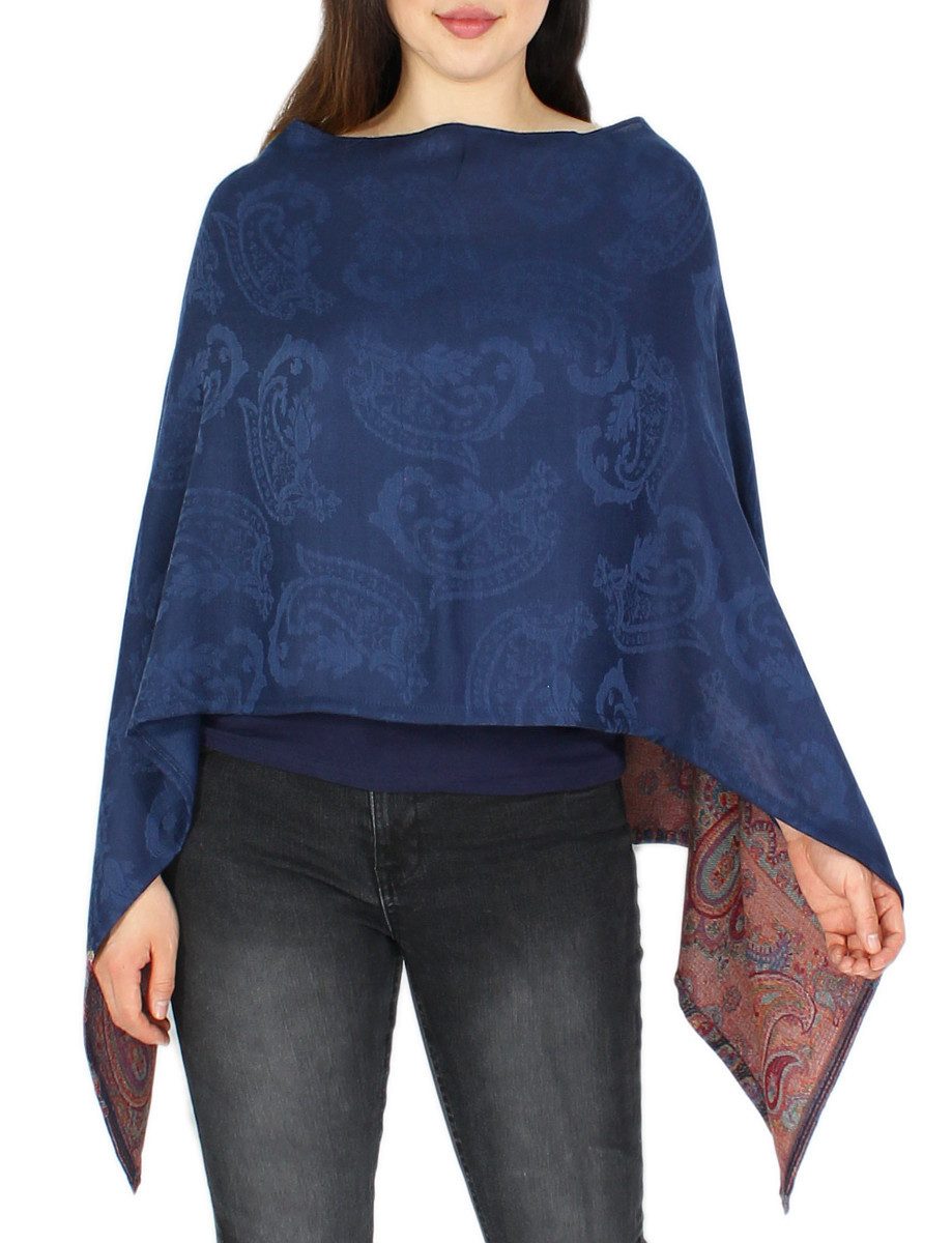 dy_mode Blusenponcho Damen Sommerponcho Weicher Überwurf