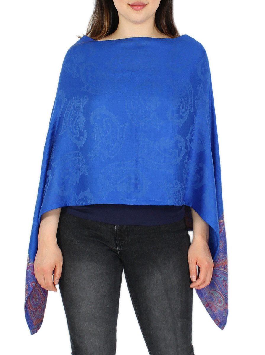 dy_mode Blusenponcho Damen Sommerponcho Weicher Überwurf
