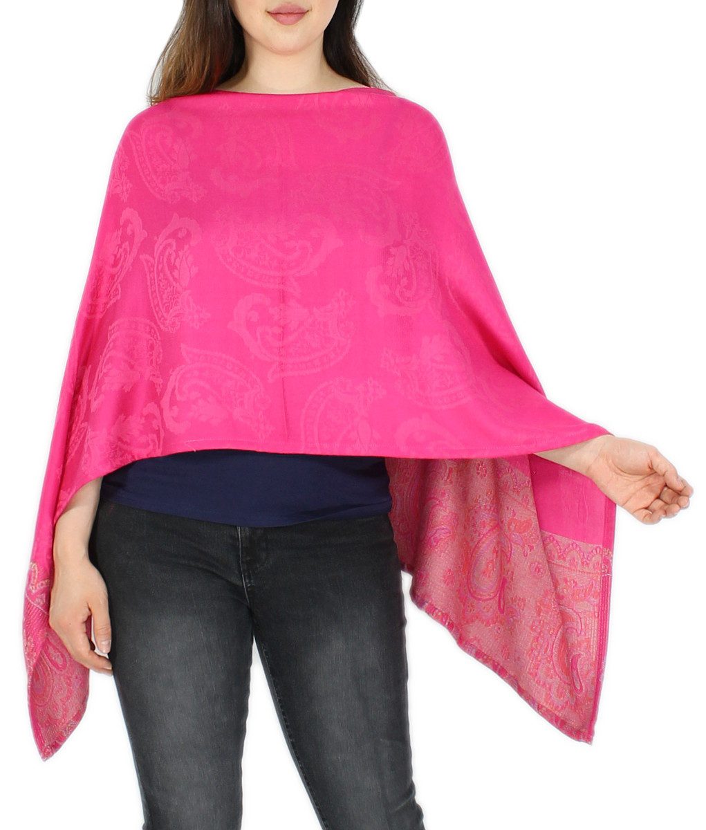 dy_mode Blusenponcho Damen Sommerponcho Weicher Überwurf