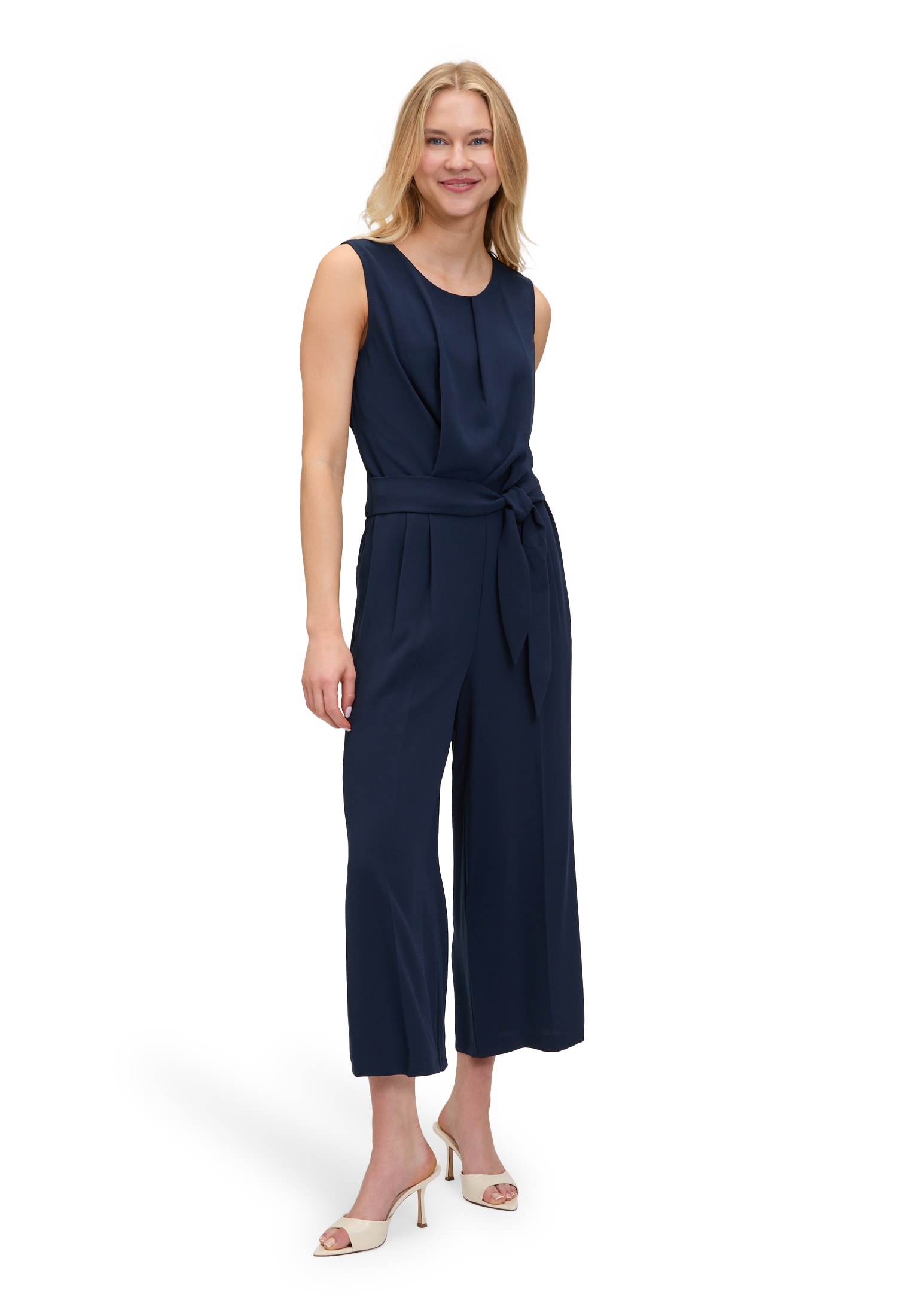 Betty&Co Overall "Betty & Co Damen Jumpsuit ohne Arm", (1 tlg.), Falten