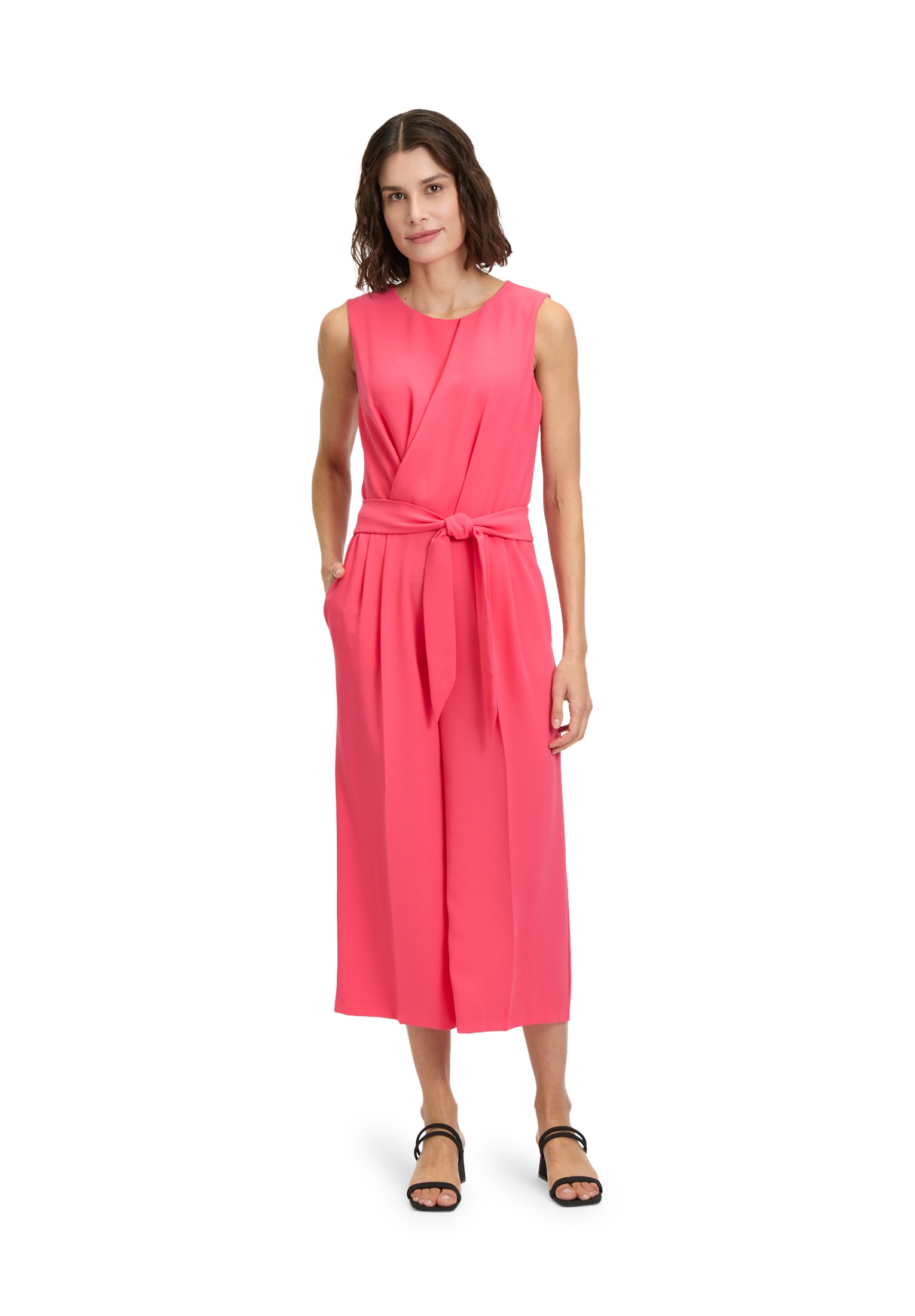 Betty&Co Overall "Betty & Co Damen Jumpsuit ohne Arm", (1 tlg.), Falten