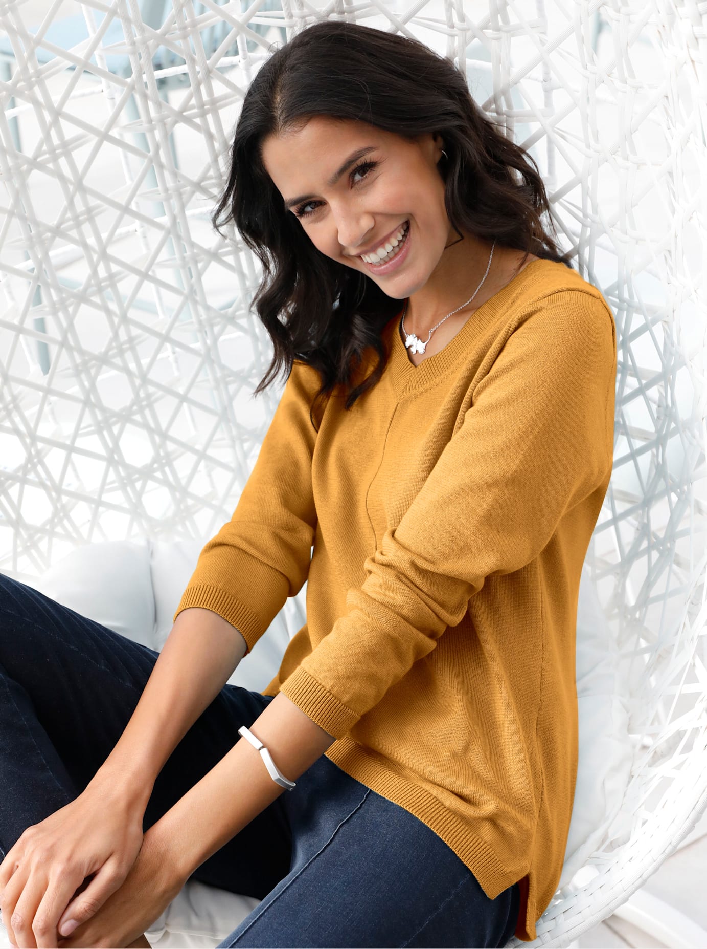 Inspirationen V-Ausschnitt-Pullover "Pullover"