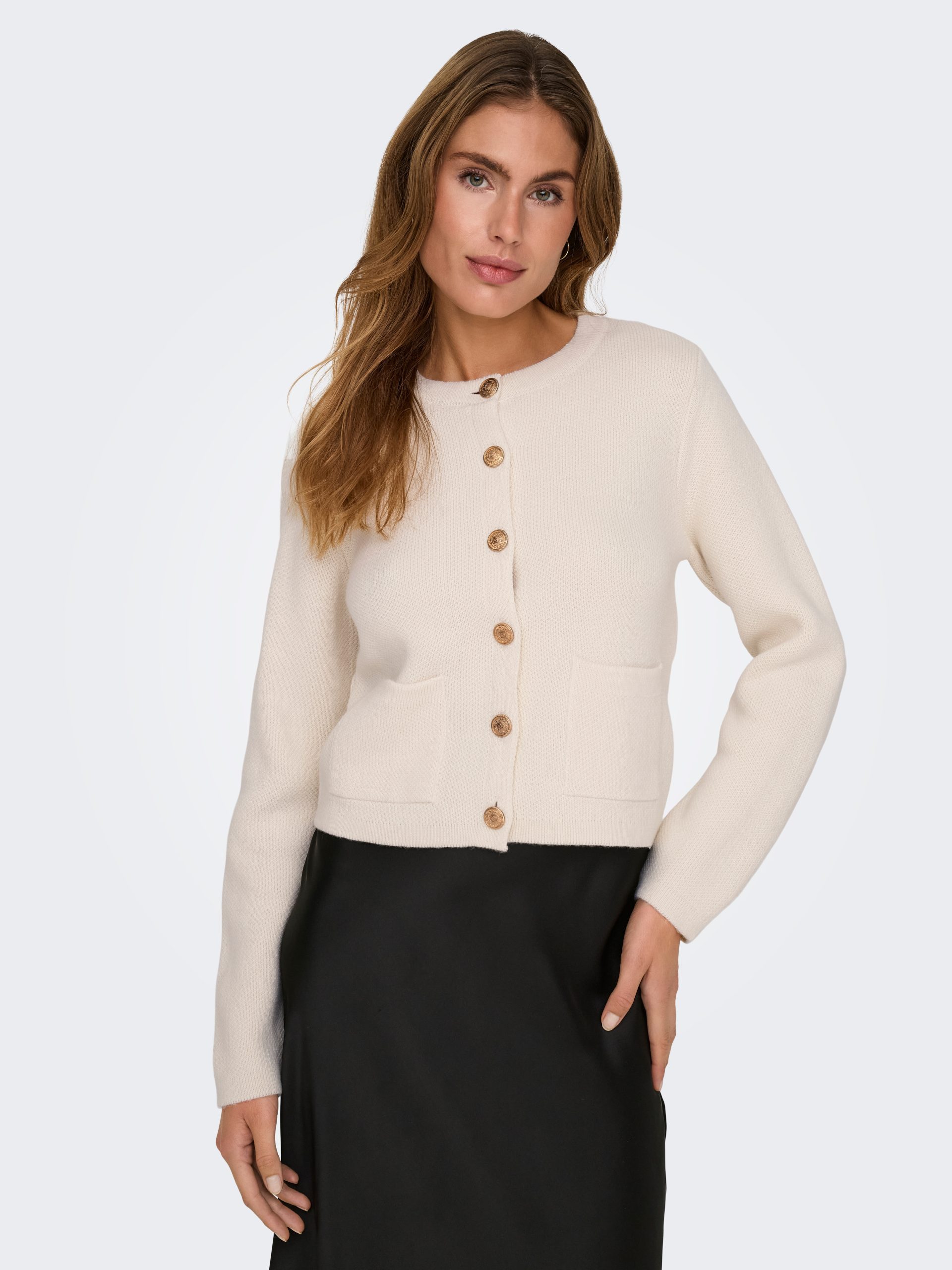 JDY Strickjacke "JDYKIM L/S ON BUTTON CARDIGAN KNT NOOS"