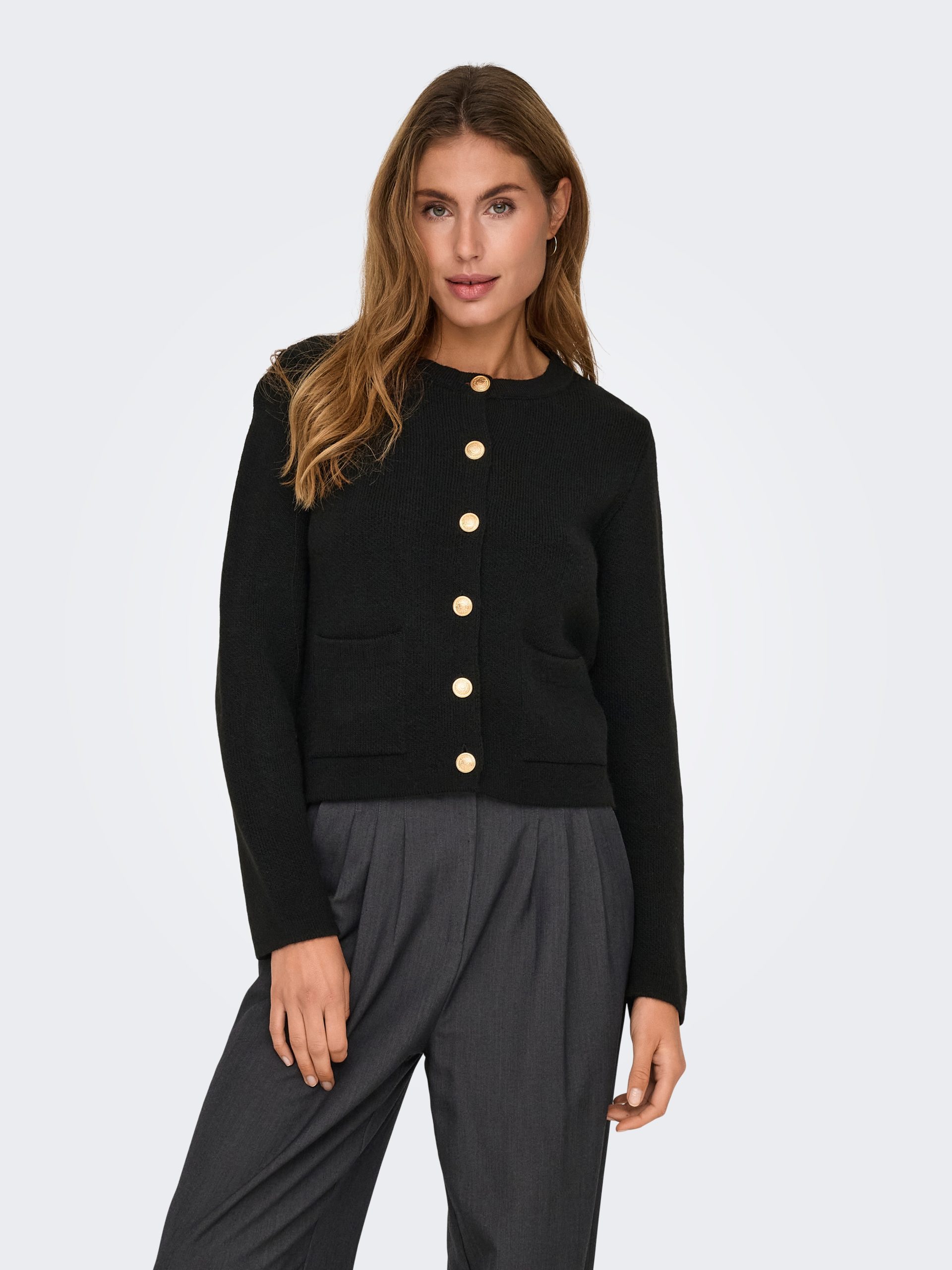 JDY Strickjacke "JDYKIM L/S ON BUTTON CARDIGAN KNT NOOS"