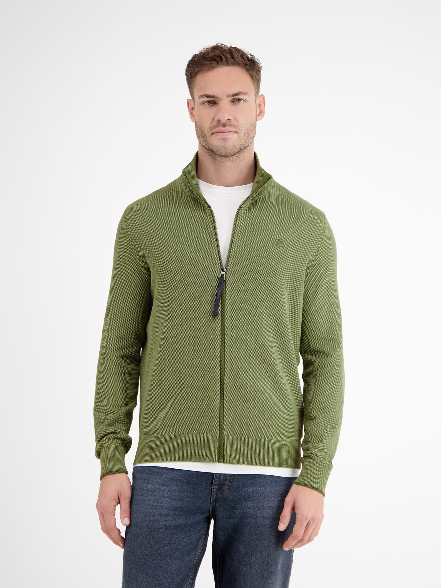 LERROS Strickjacke "LERROS Leichte Strickjacke mit schmaler Rippstruktur"