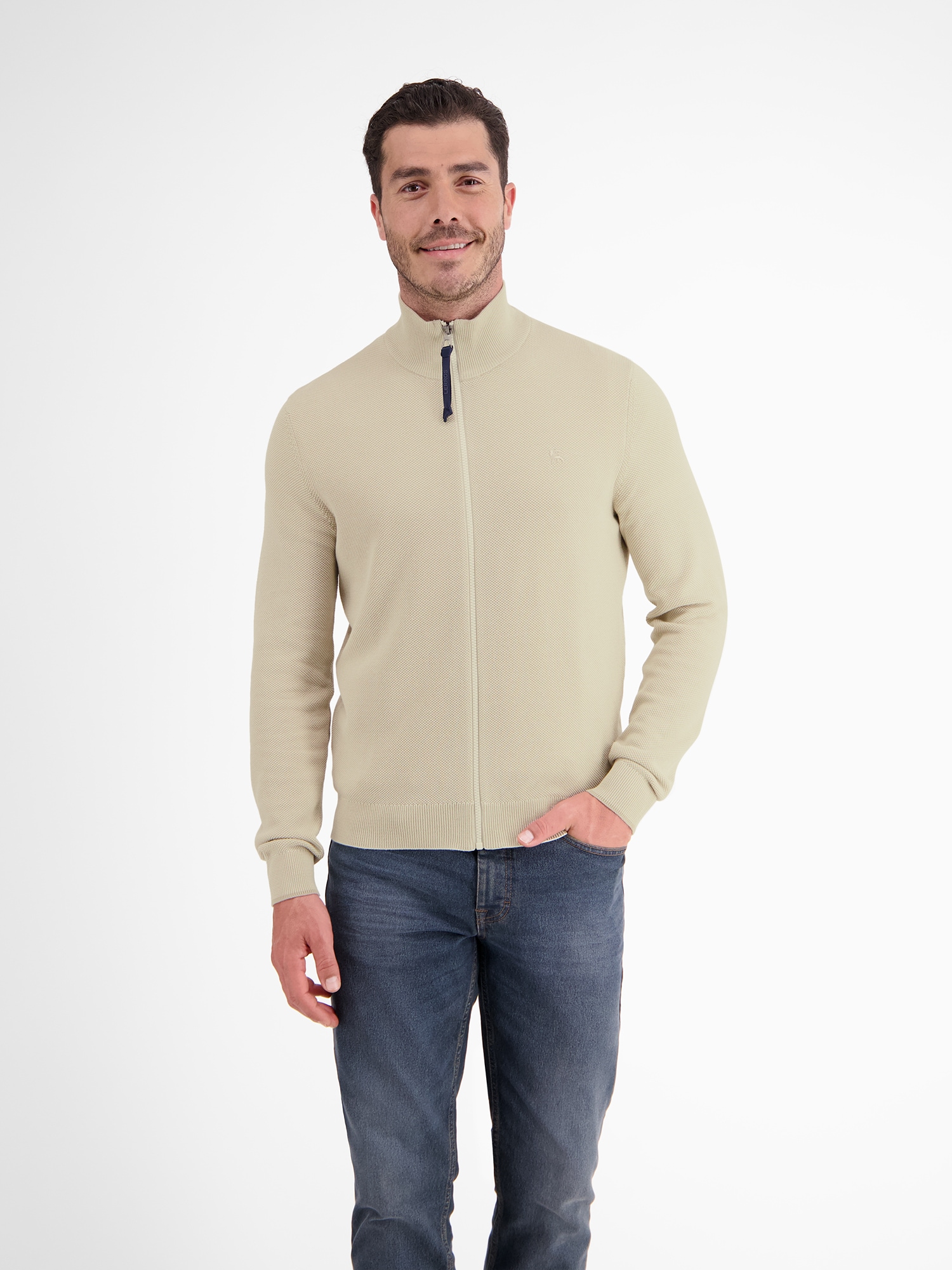 LERROS Strickjacke "LERROS Leichte Strickjacke mit schmaler Rippstruktur"