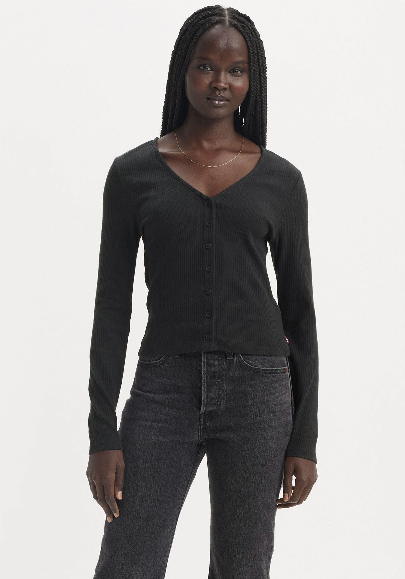 Levis Strickjacke, mit Knopfleiste und in Struktur-Optik