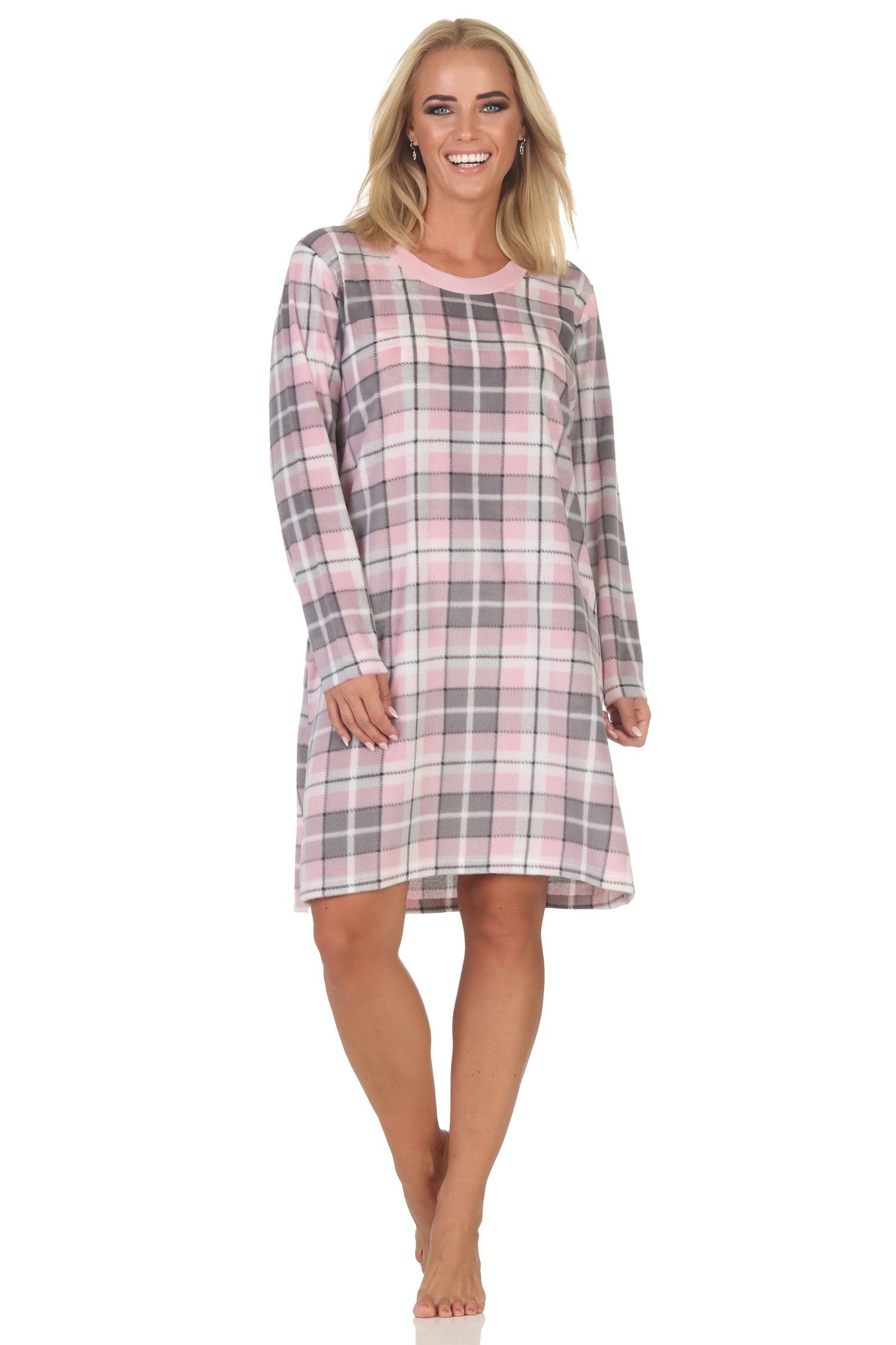 Normann Nachthemd Normann Damen Fleece langarm