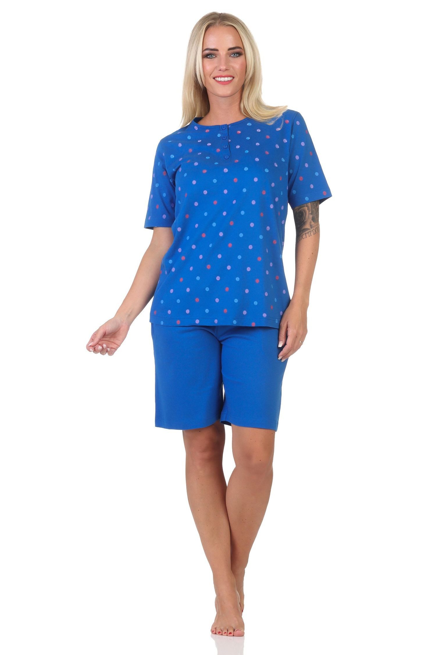 Normann Pyjama Normann Damen Schlafanzug Shorty