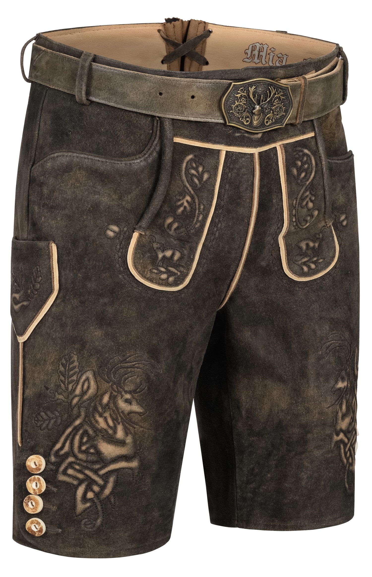 Nübler Trachtenlederhose Lederhose Pertran in Juniper