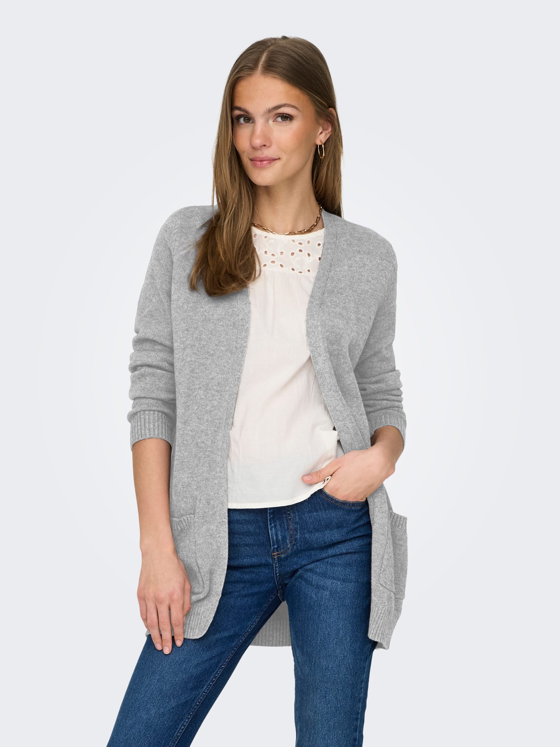ONLY Strickjacke "ONLLESLY L/S OPEN CARDIGAN KNT NOOS"