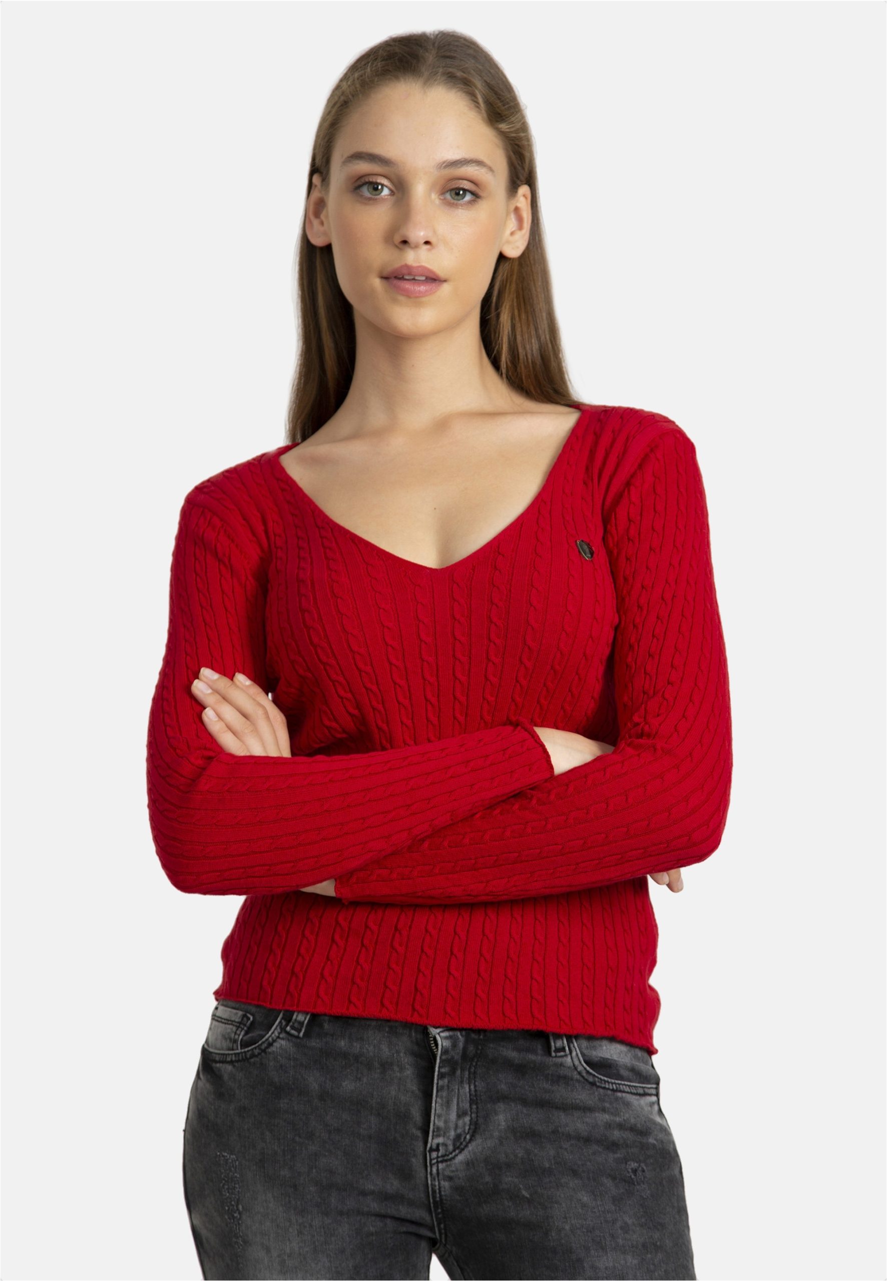 SIR RAYMOND TAILOR V-Ausschnitt-Pullover "Athena", in klassischem Design