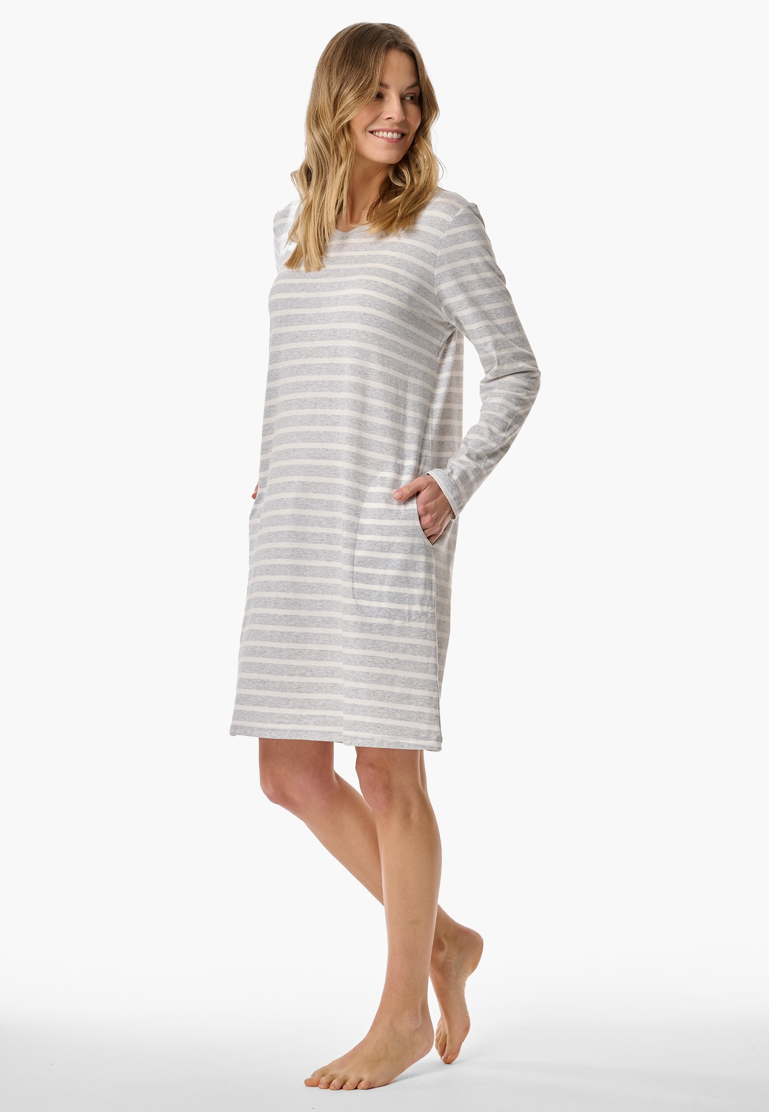 Schiesser Nachthemd ""Casual Essentials"", (Packung), mit leichtem V-Ausschnitt