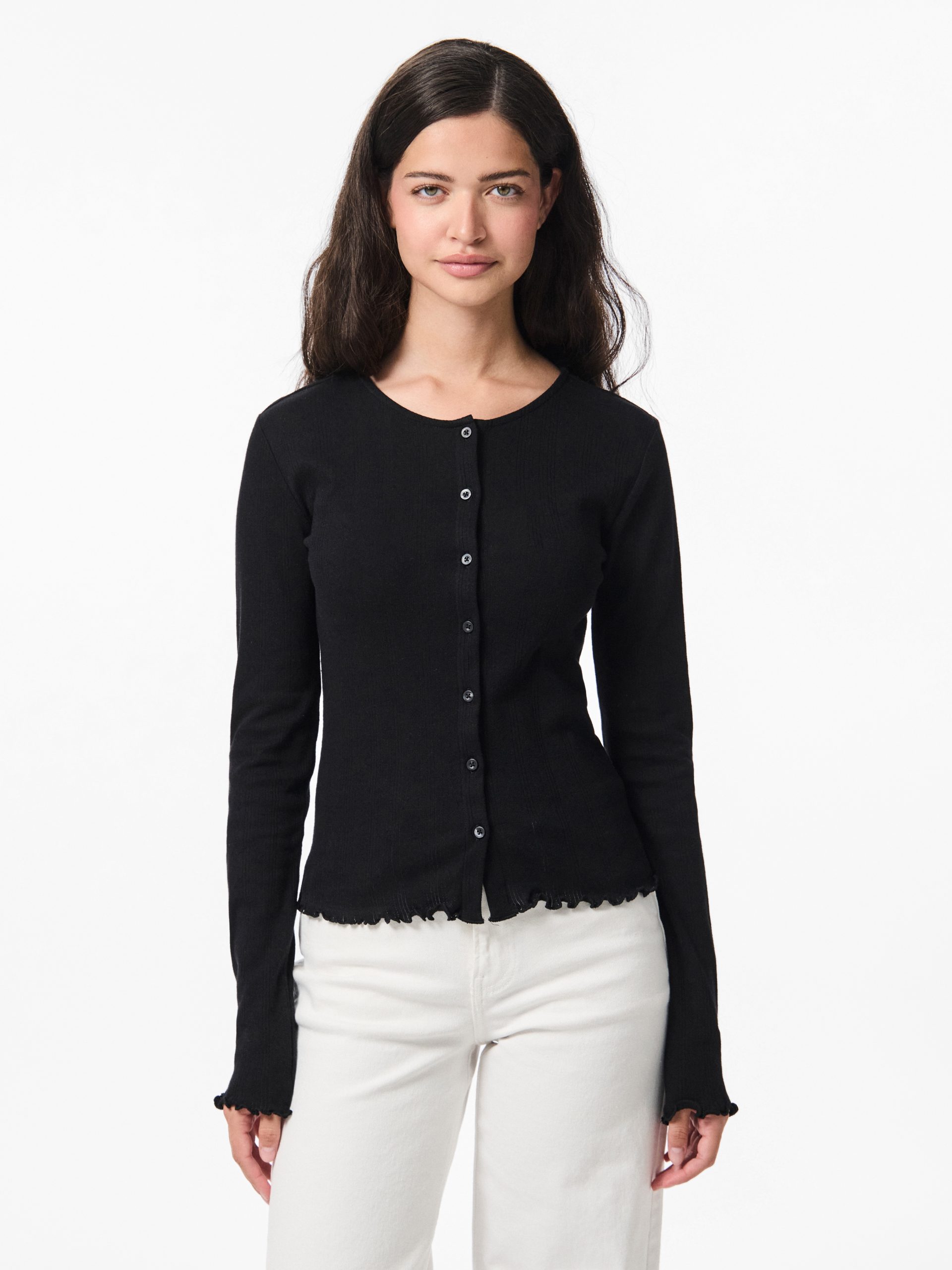 pieces Strickjacke "PCMARIE LS POIN CARDIGAN JRS NOOS BC"