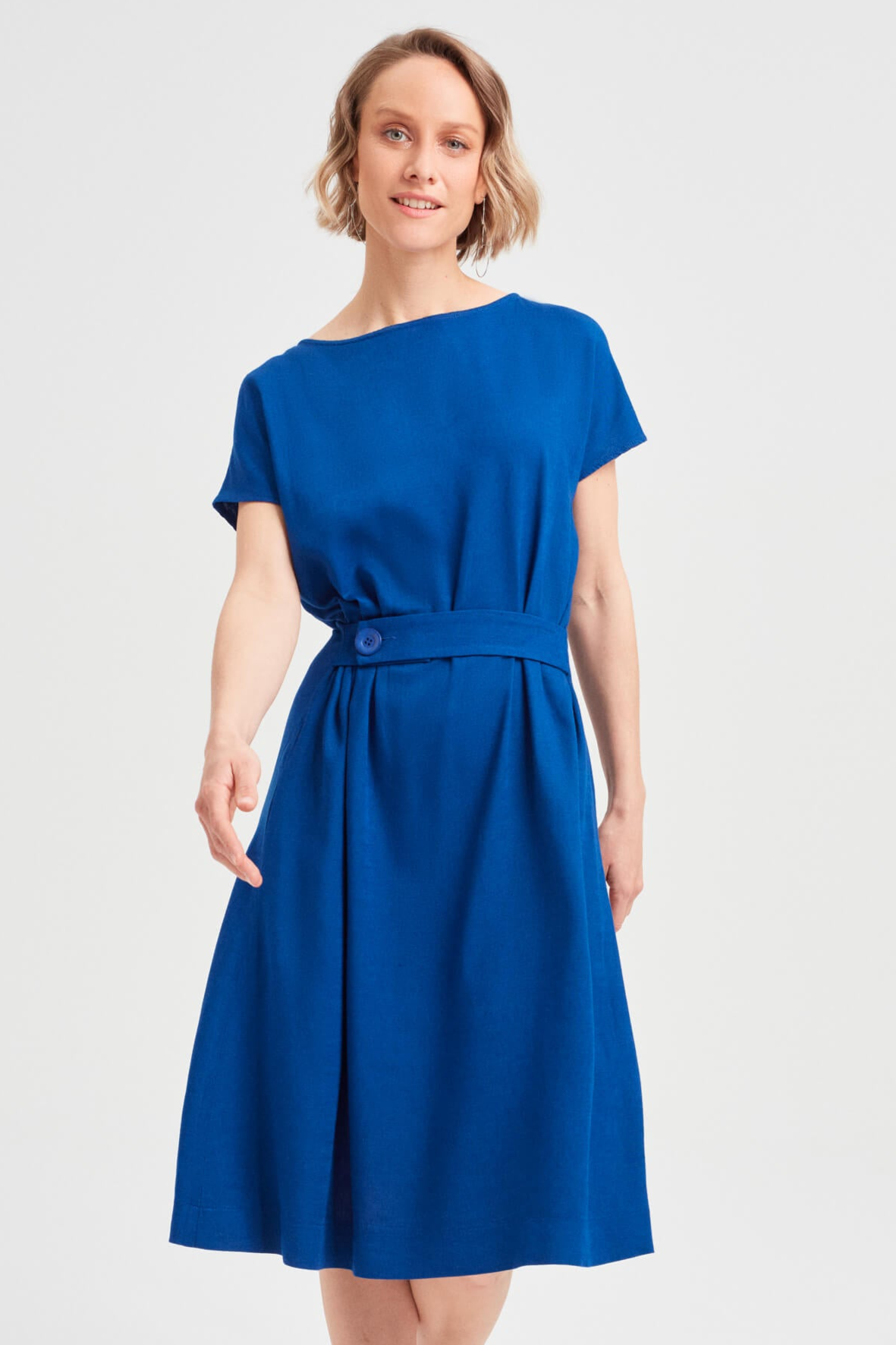 AYANI Damen vegan Kleid Sati Ozeanblau