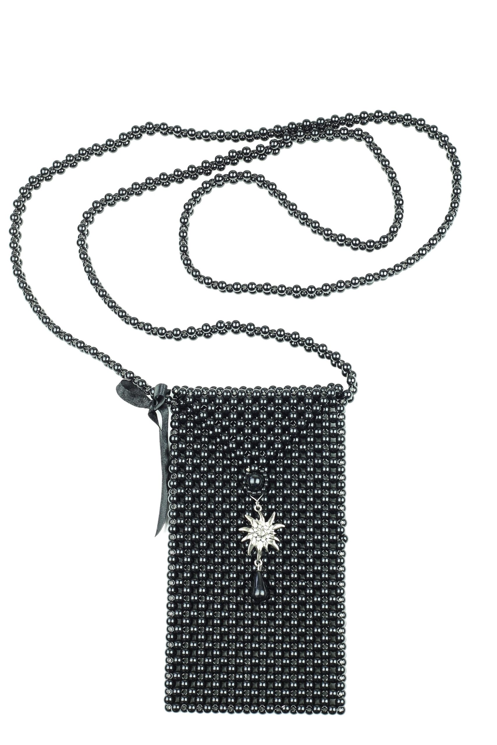 Allgäu Rebell Umhängetasche "Alpenperle" aus hunderten Perlen, mit Edelweiß