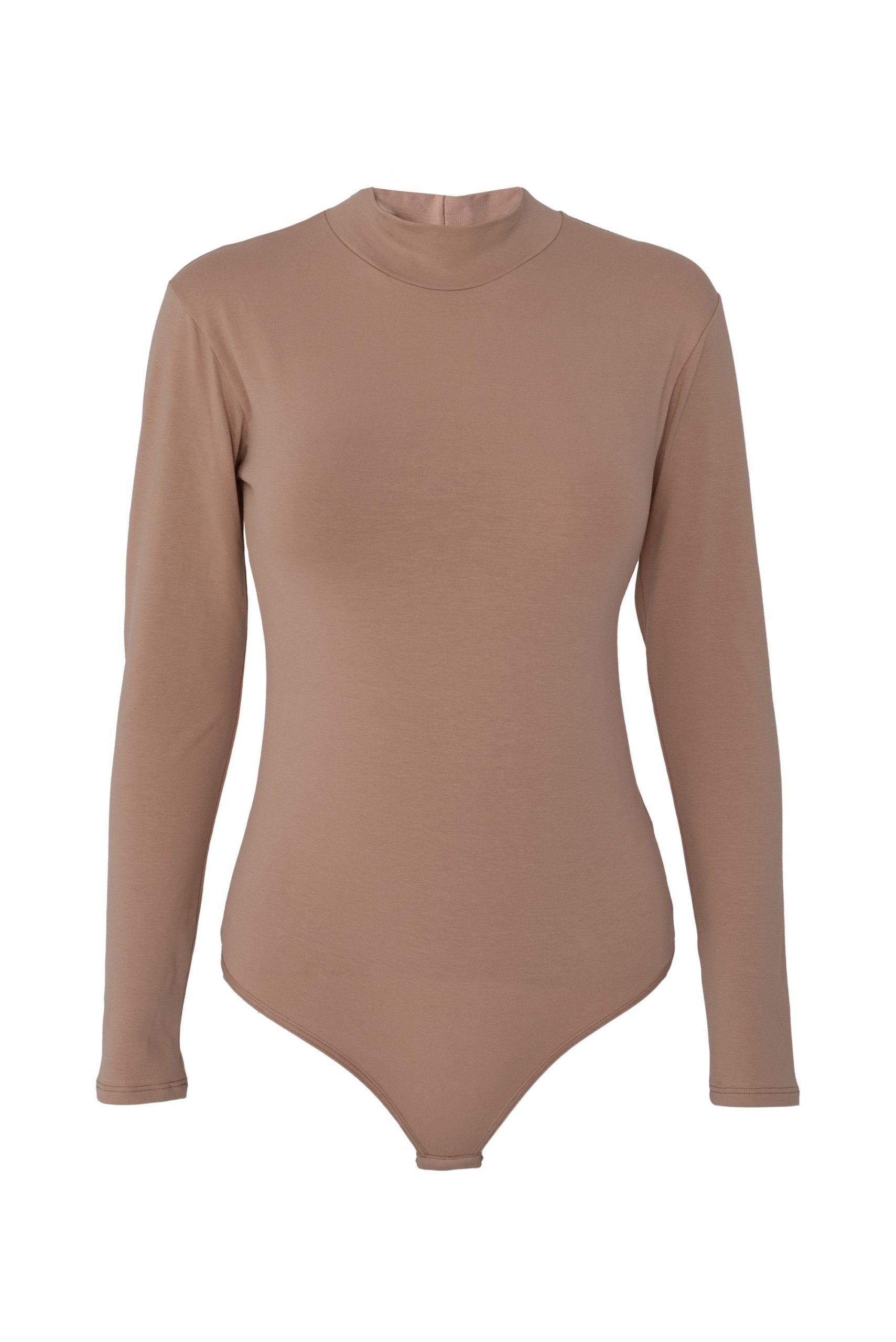 Evoni Stringbody Damen Bodysuit Langarm Halbkragen