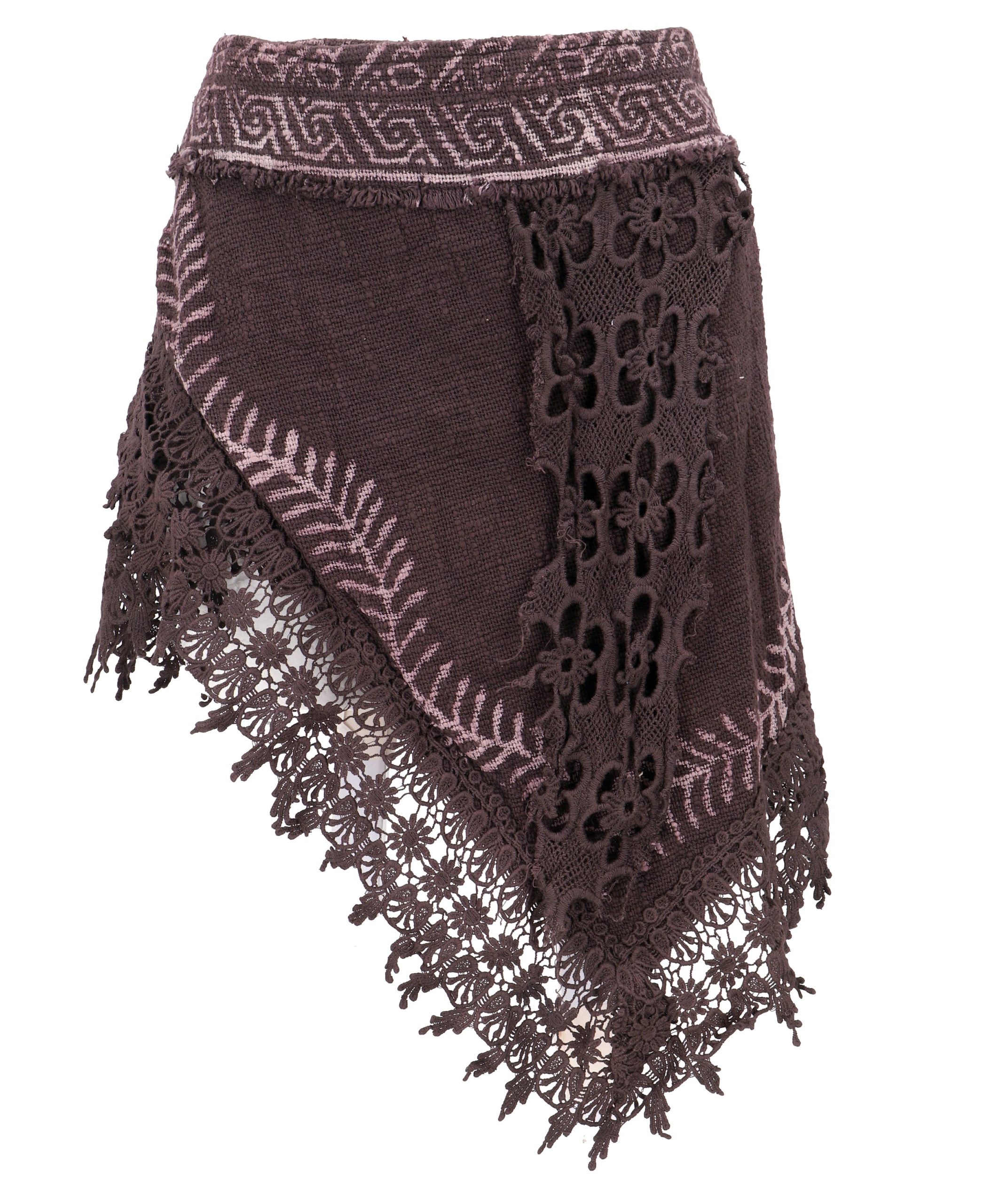 Guru-Shop Minirock Natürlicher Goa Sommerrock, bedruckter