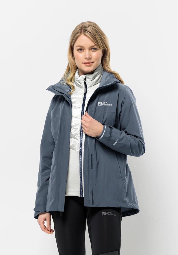 Jack Wolfskin 3-in-1-Funktionsjacke "LUNTAL 3IN1 JKT W" mit Kapuze