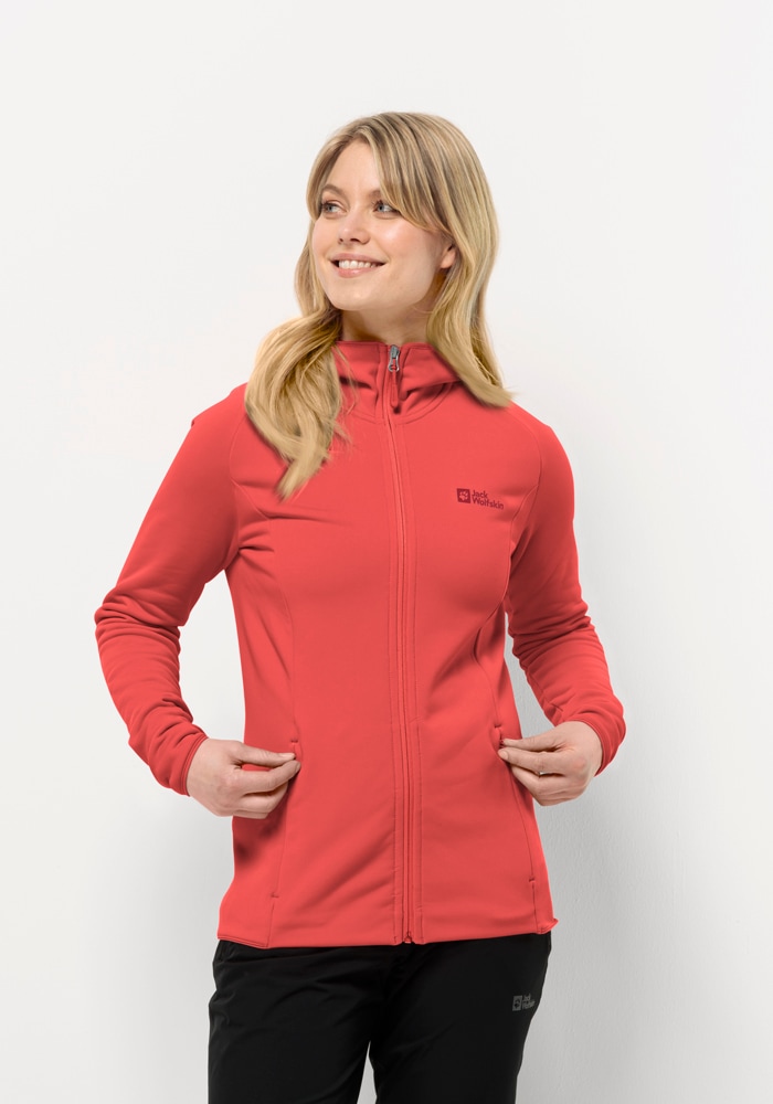 Jack Wolfskin Fleecejacke "BAISELBERG HOODED FZ W" mit Kapuze