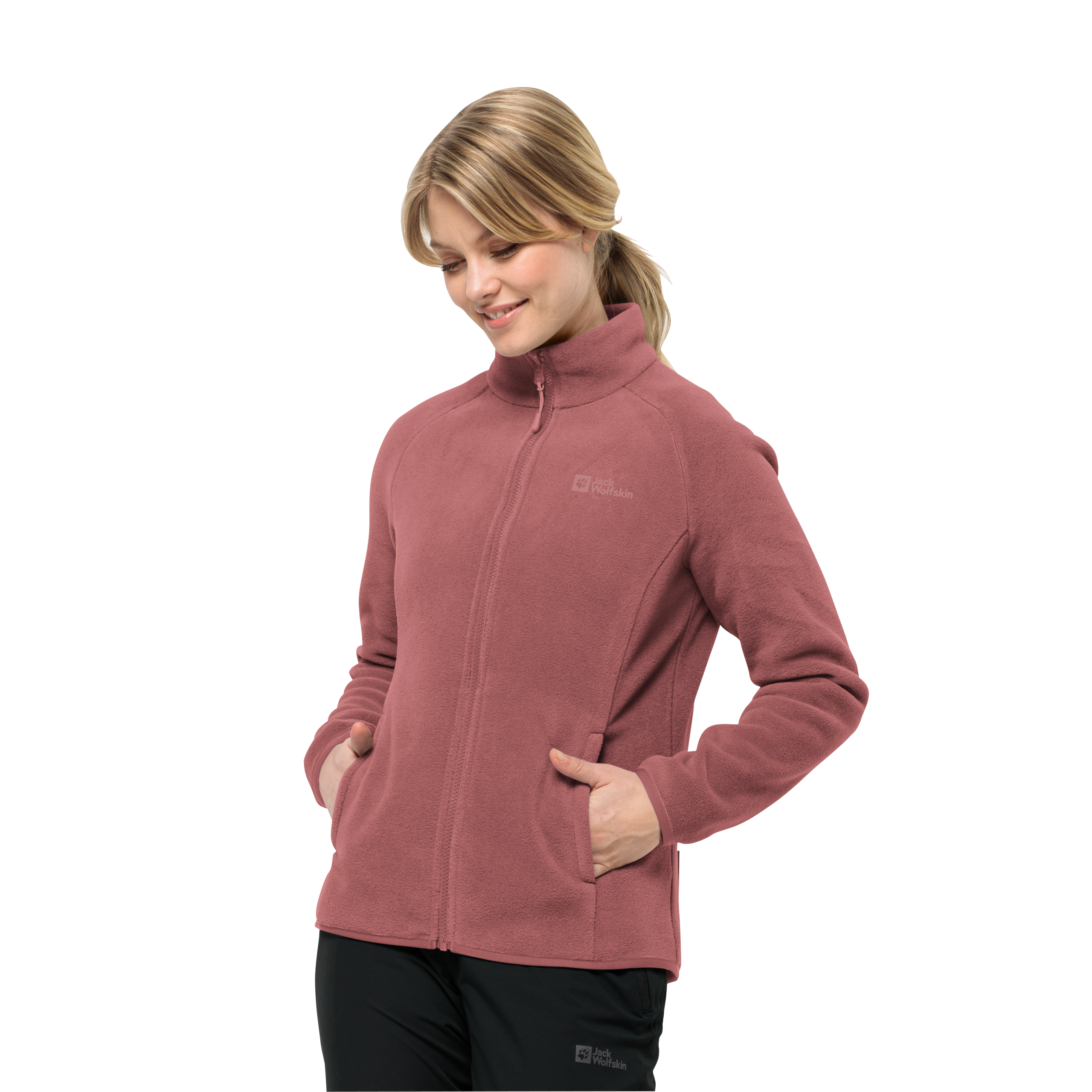 Jack Wolfskin Fleecejacke "MOONRISE FZ W" Atmungsaktiv, leicht, Übergangsjacke