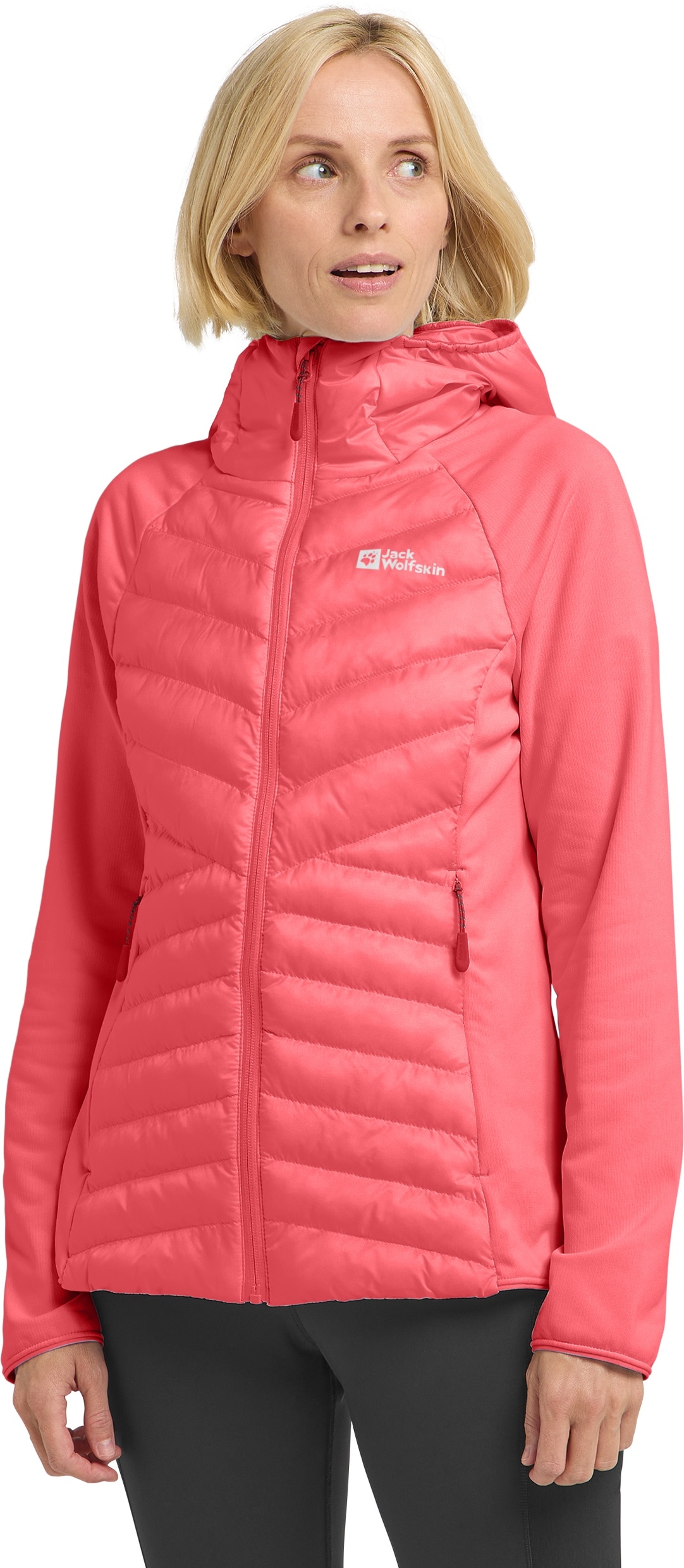 Jack Wolfskin Hybridjacke "ROUTEBURN PRO HYBRID W" mit Kapuze