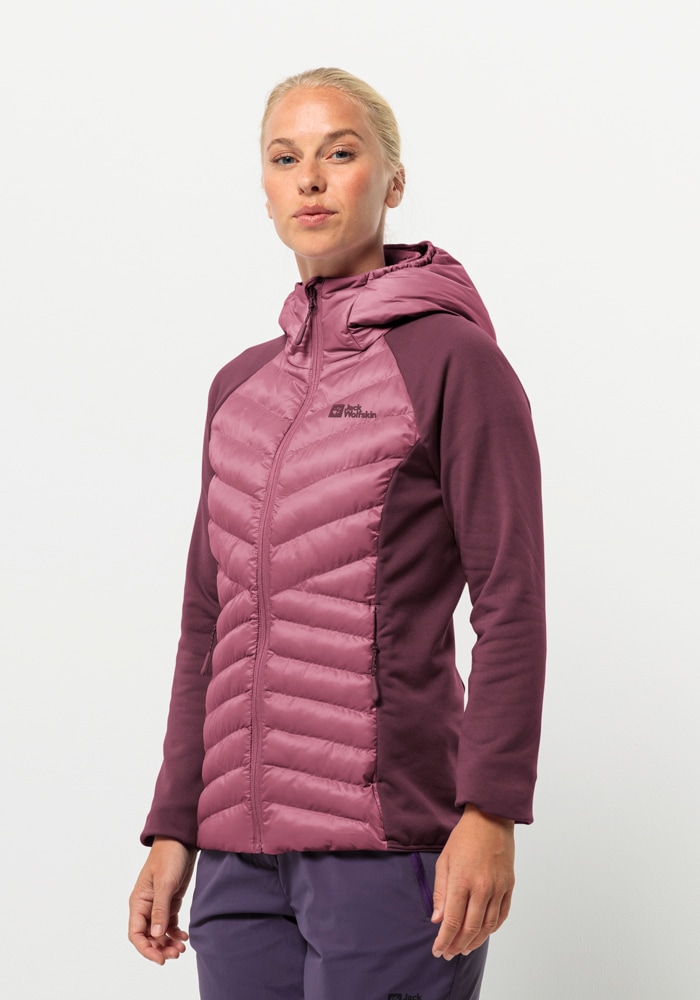 Jack Wolfskin Hybridjacke "ROUTEBURN PRO HYBRID W" mit Kapuze