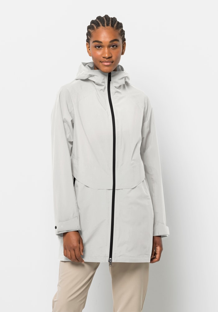 Jack Wolfskin Langjacke "MAINKAI LONG JKT W" mit Kapuze