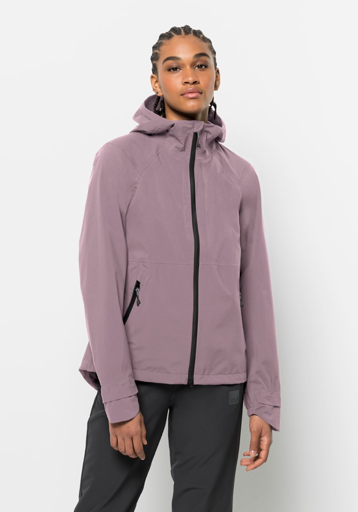 Jack Wolfskin Outdoorjacke "BIKE COMMUTE MONO JKT W" mit Kapuze