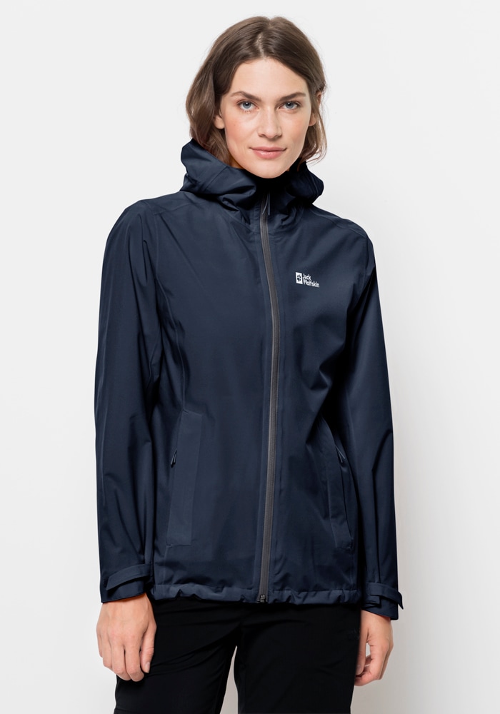 Jack Wolfskin Outdoorjacke "PACK & GO SHELL W" mit Kapuze