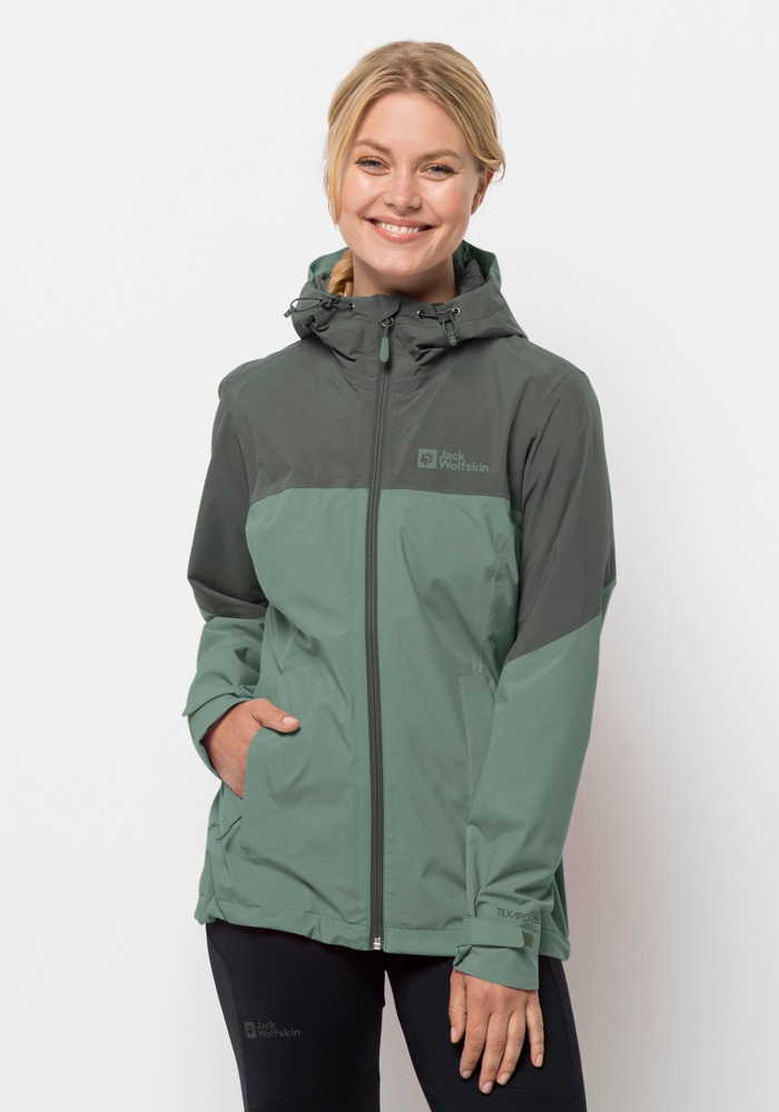Jack Wolfskin Outdoorjacke "WEILTAL 2L JKT W" mit Kapuze