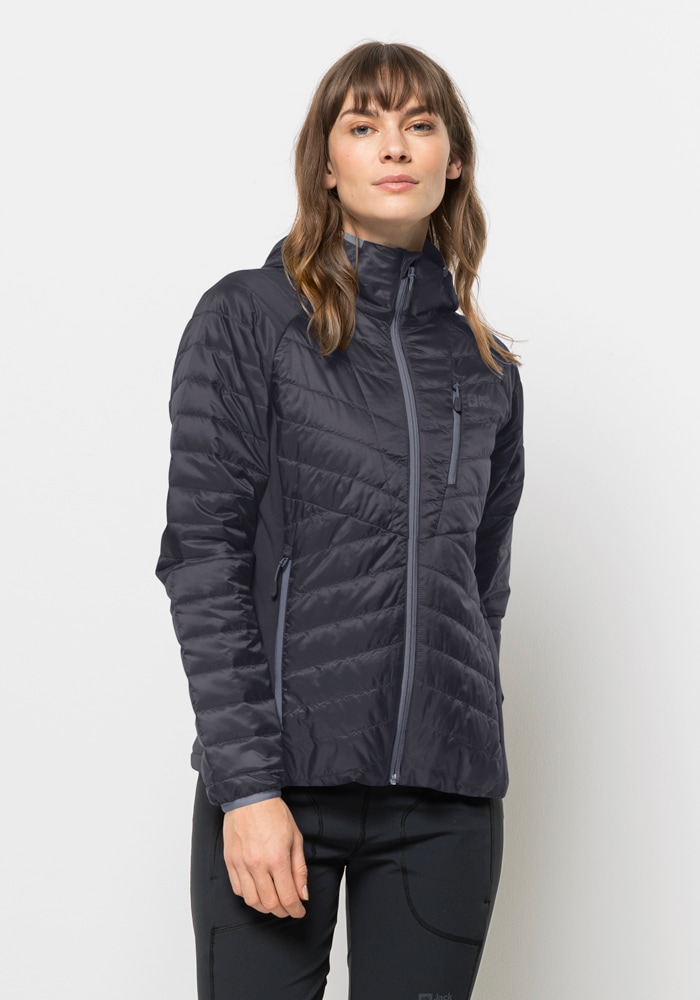 Jack Wolfskin Steppjacke "ROUTEBURN PRO INS JKT W" mit Kapuze