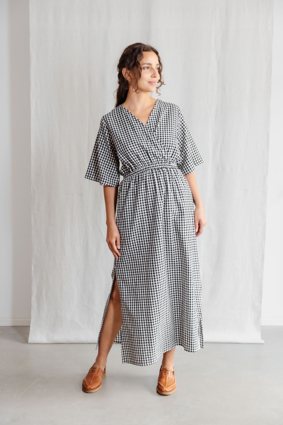 Jyoti Fair Works Damen vegan Kleid Vasi Kariert