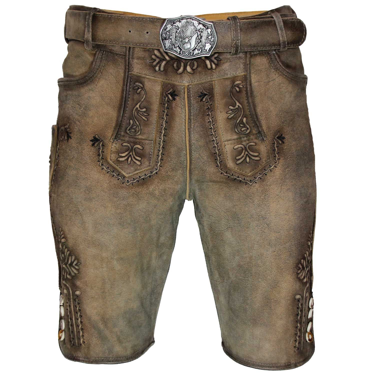 Maddox Trachtenlederhose MADDOX Kurze Herren Lederhose