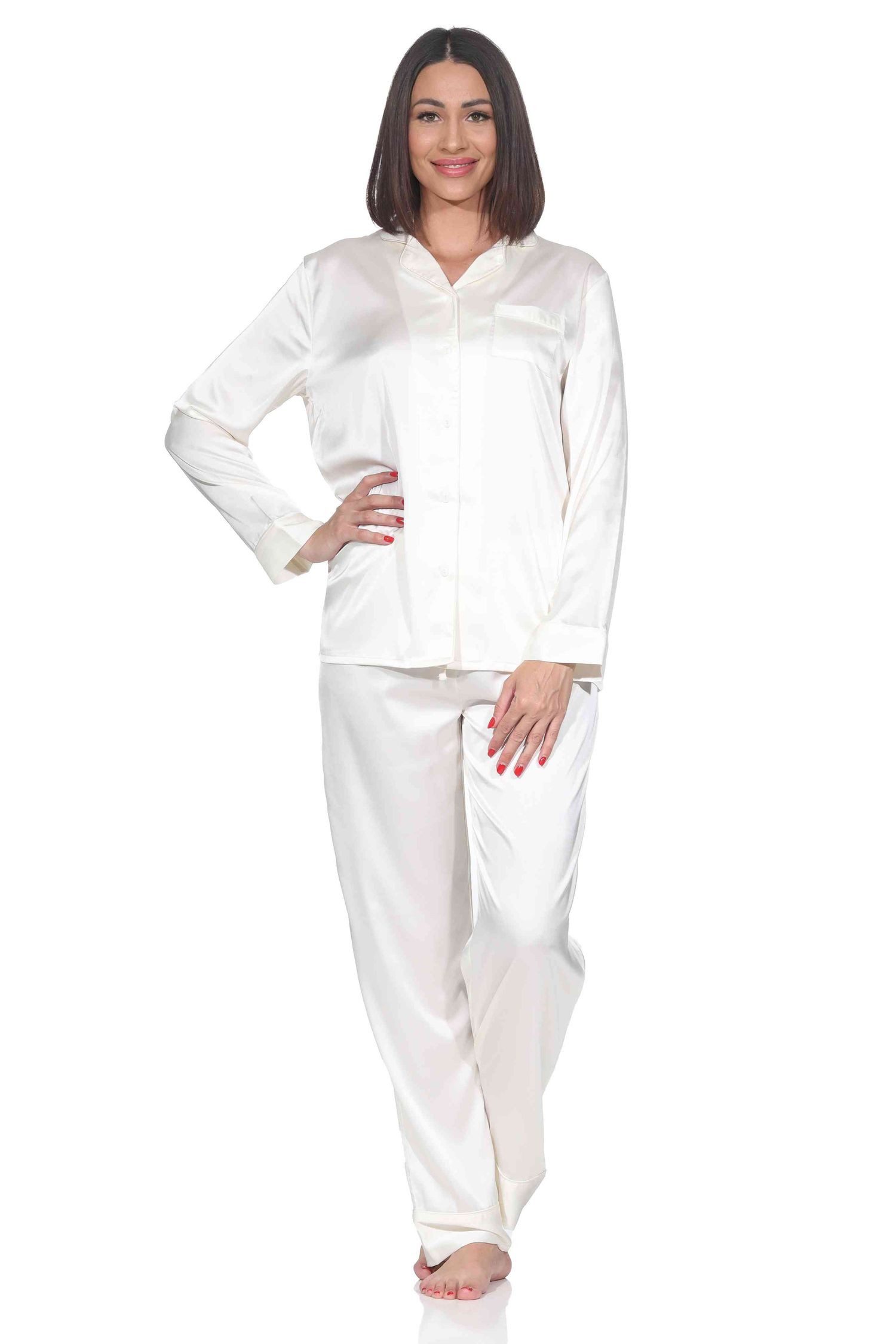 Normann Pyjama Normann Satin Damen Schlafanzug