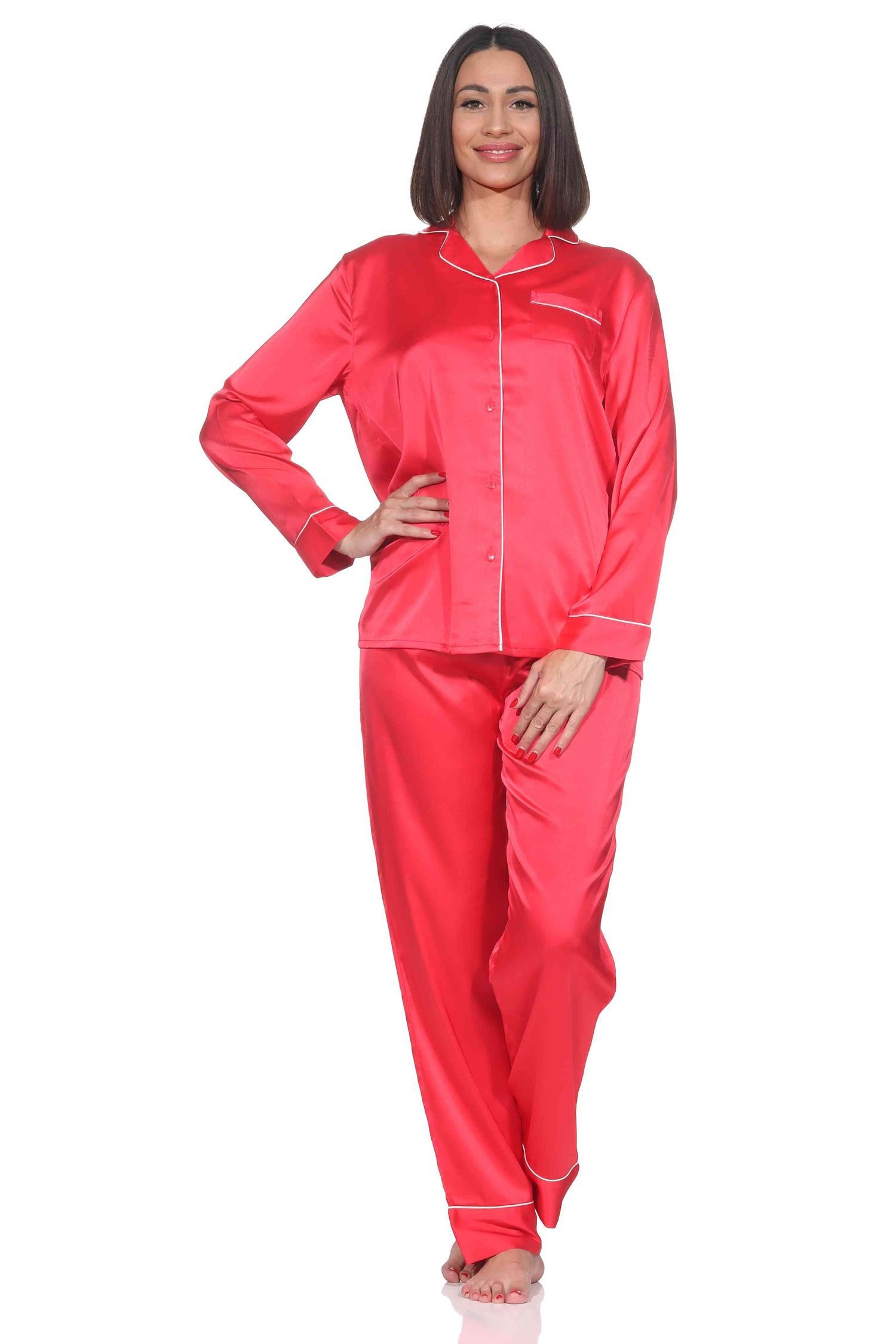 Normann Pyjama Normann Satin Damen Schlafanzug