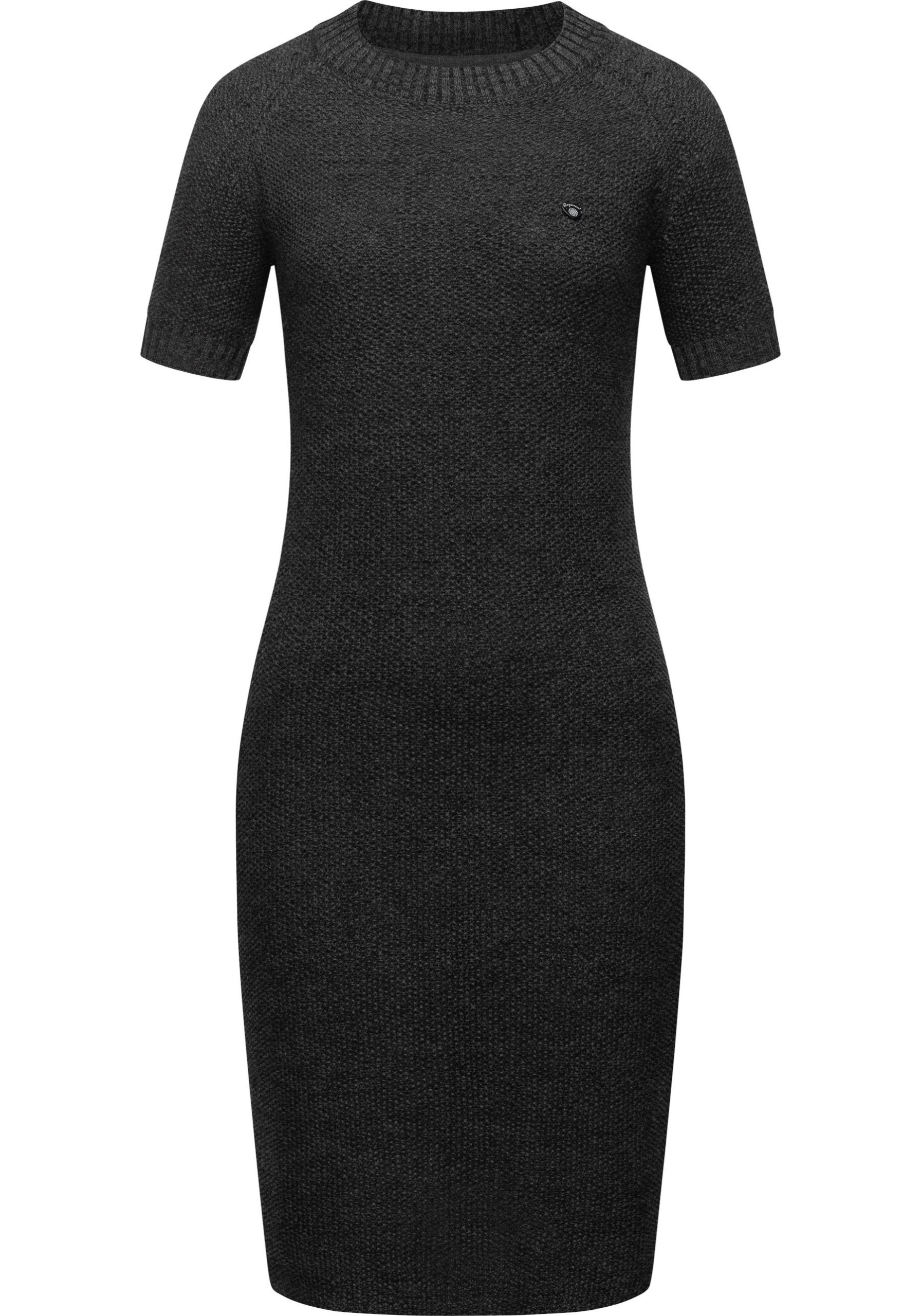 Ragwear Strickkleid "Kolya" Ohne Taschen kurzärmliges Damen Midikleid in Strickoptik