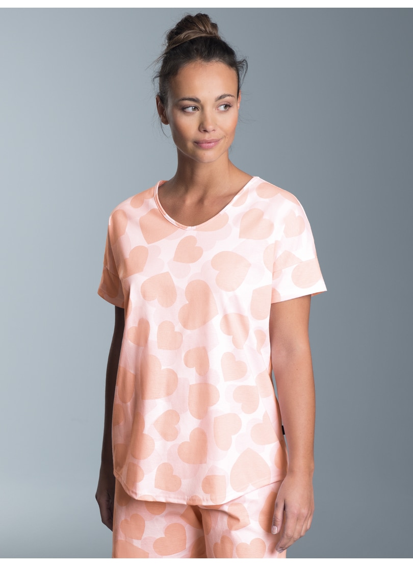 Trigema Schlafanzug "TRIGEMA Oversized T-Shirt mit Allover Herzchen-Print" 1 Stk. tlg.
