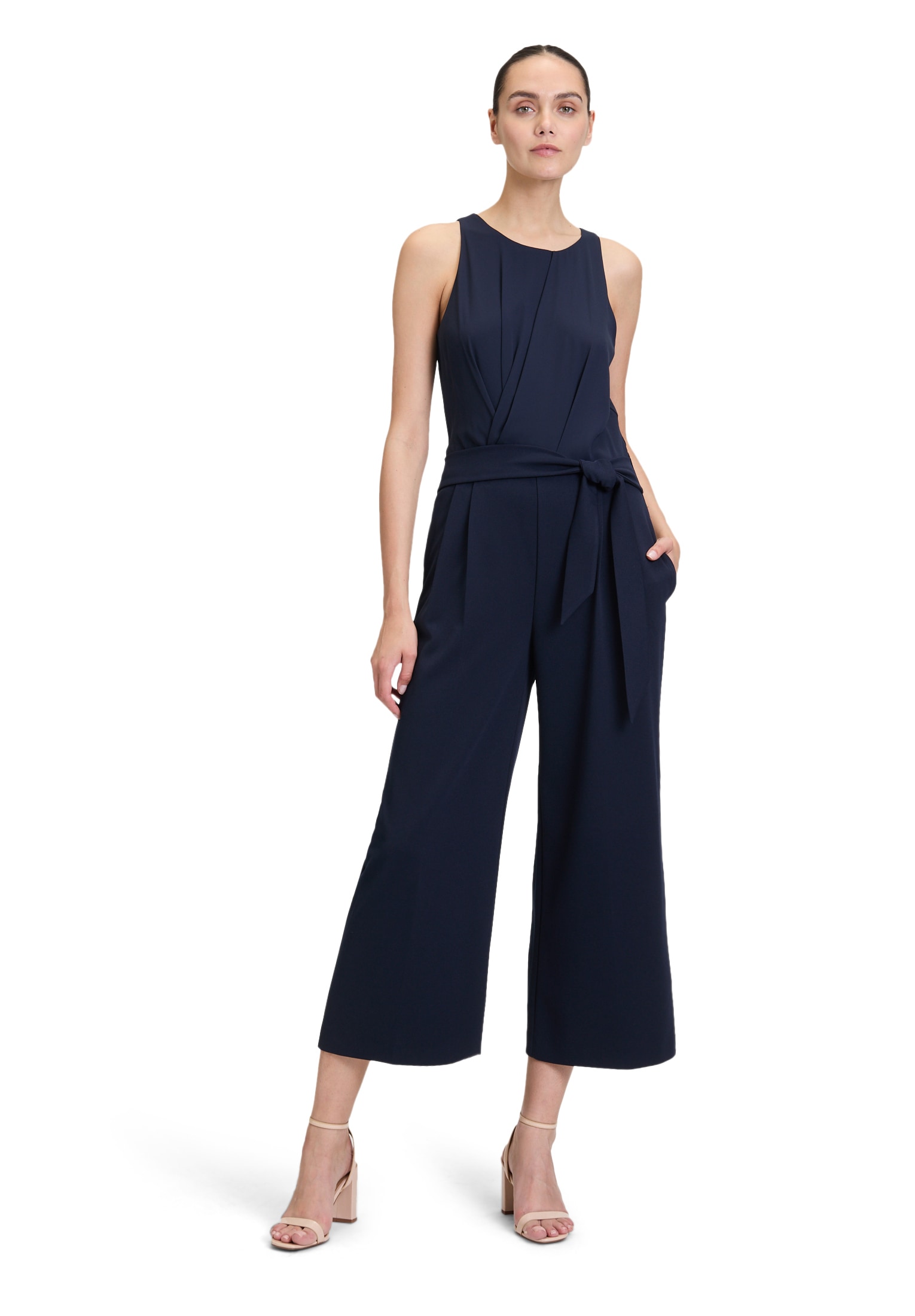 Vera Mont 7/8-Overall "Damen Jumpsuit mit Bindegürtel" 1 tlg.