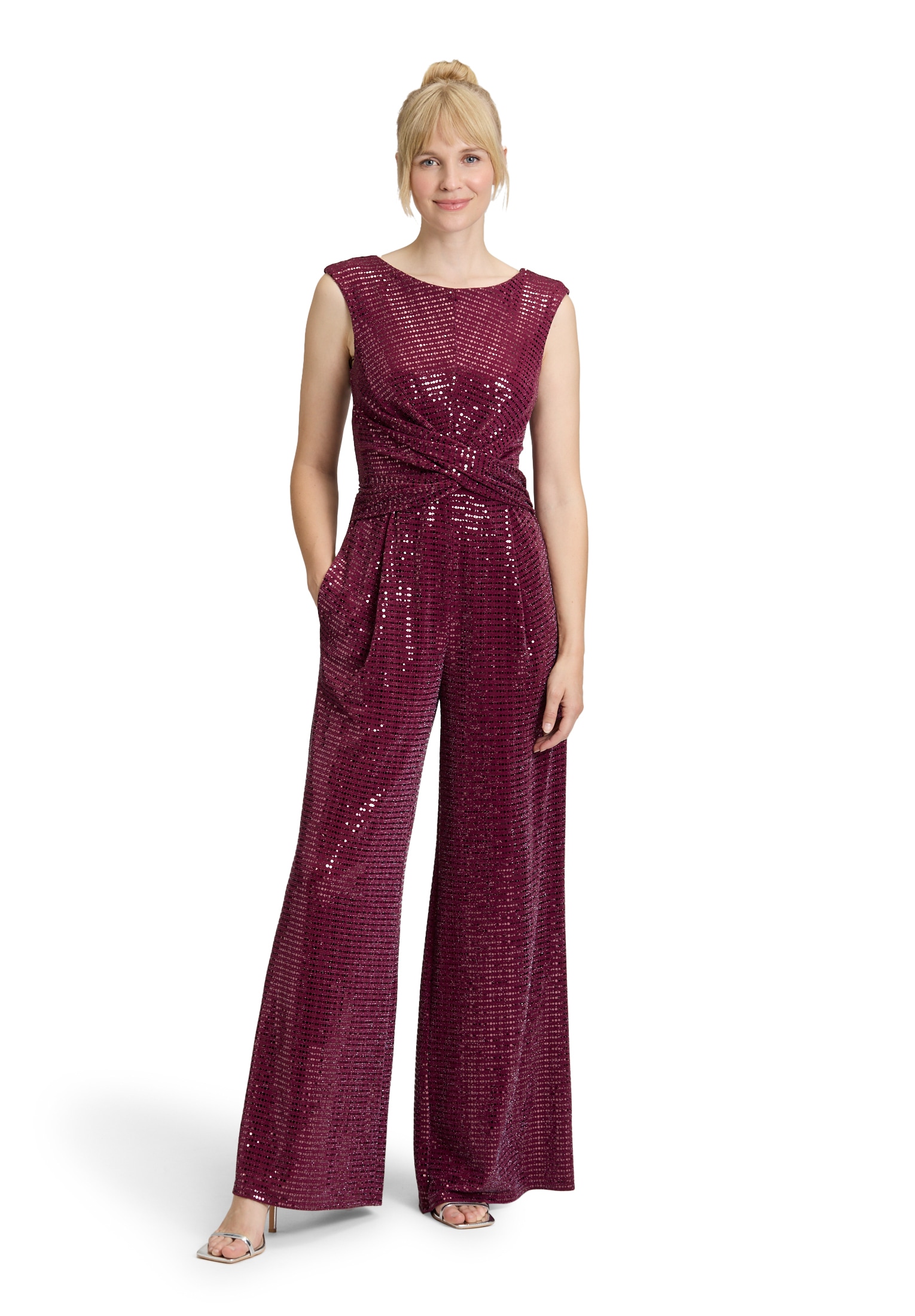 Vera Mont Overall "Damen Jumpsuit im Glitzer-Look" 1 Stk. tlg.