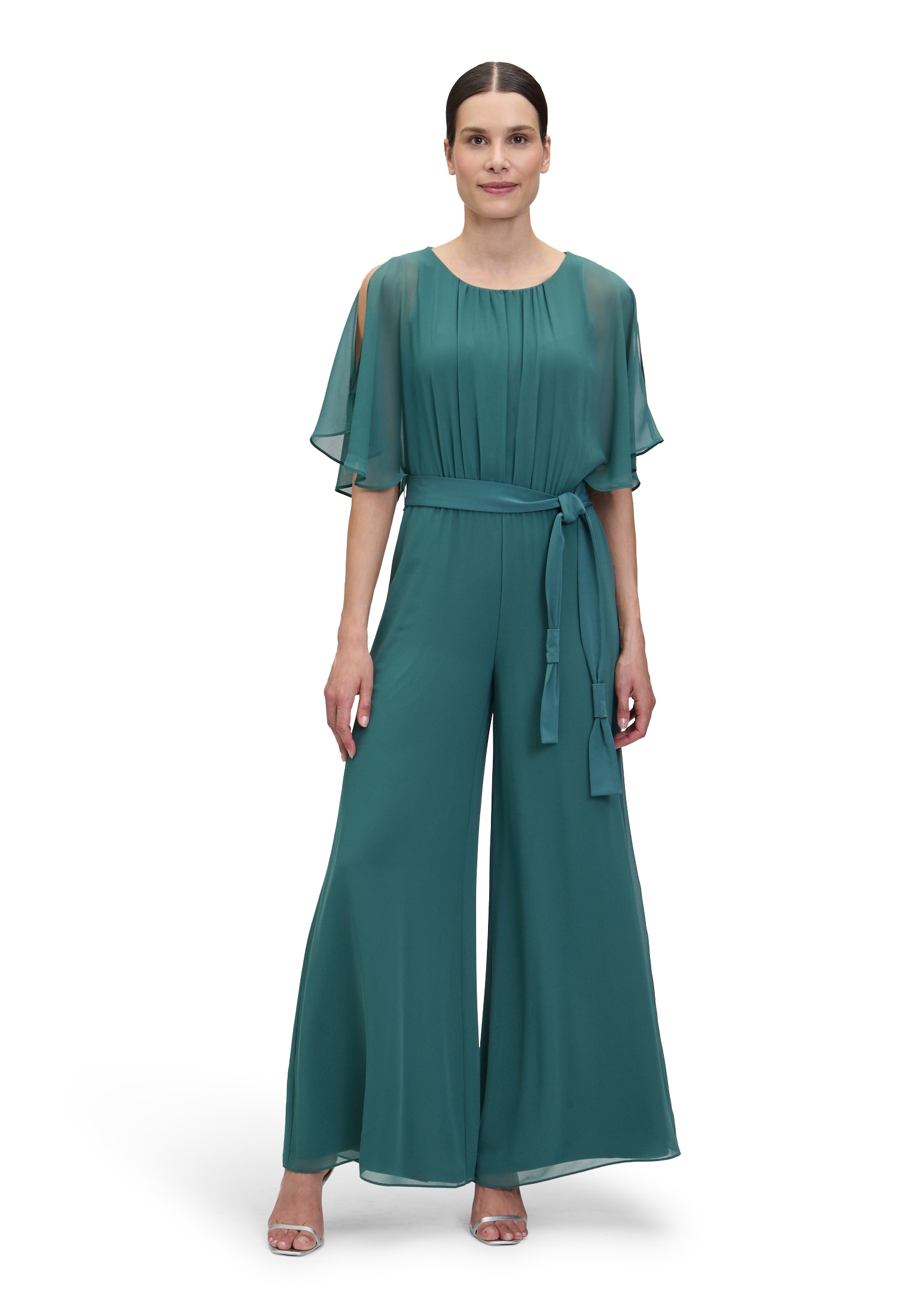 Vera Mont Overall "Damen Jumpsuit mit Bindegürtel" 1 Stk. tlg. Design
