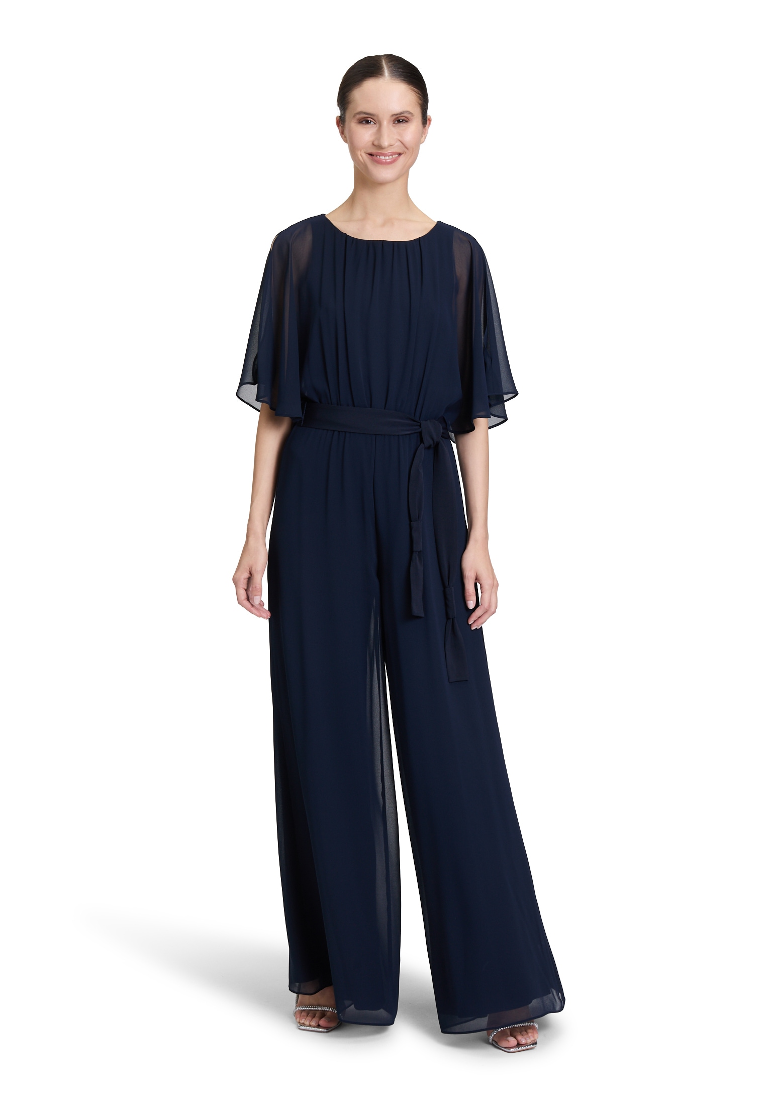 Vera Mont Overall "Damen Jumpsuit mit Bindegürtel" 1 Stk. tlg. Design