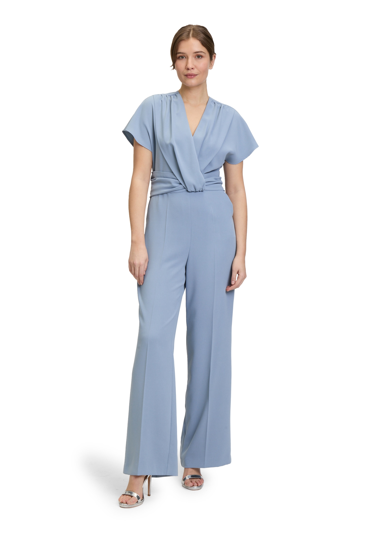 Vera Mont Overall "Damen Jumpsuit mit Raffung" 1 Stk. tlg. Bunddetail