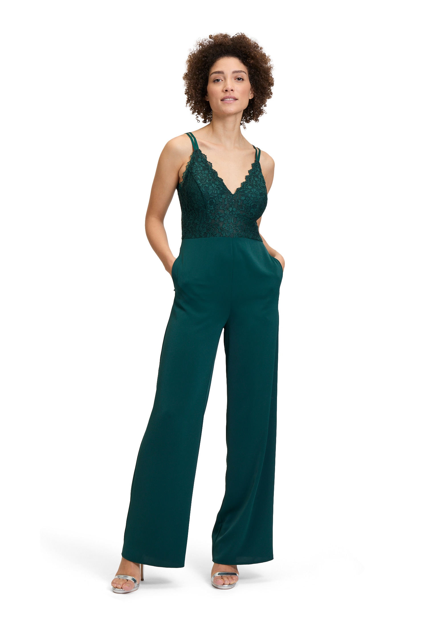 Vera Mont Overall "Damen Jumpsuit mit Spitze" 1 Stk. tlg. Spitze