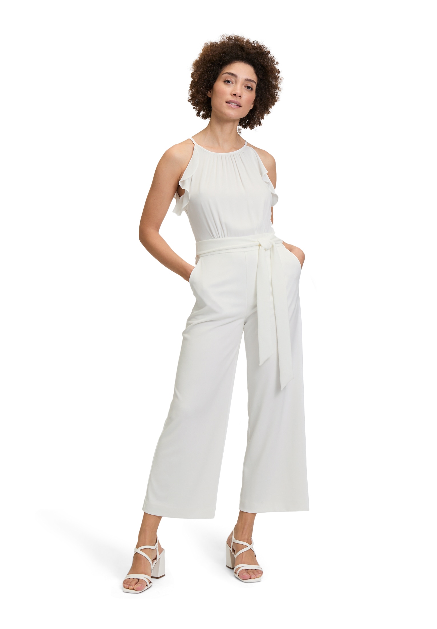 Vera Mont Overall "Damen Jumpsuit mit Volant" 1 Stk. tlg. Bindeband