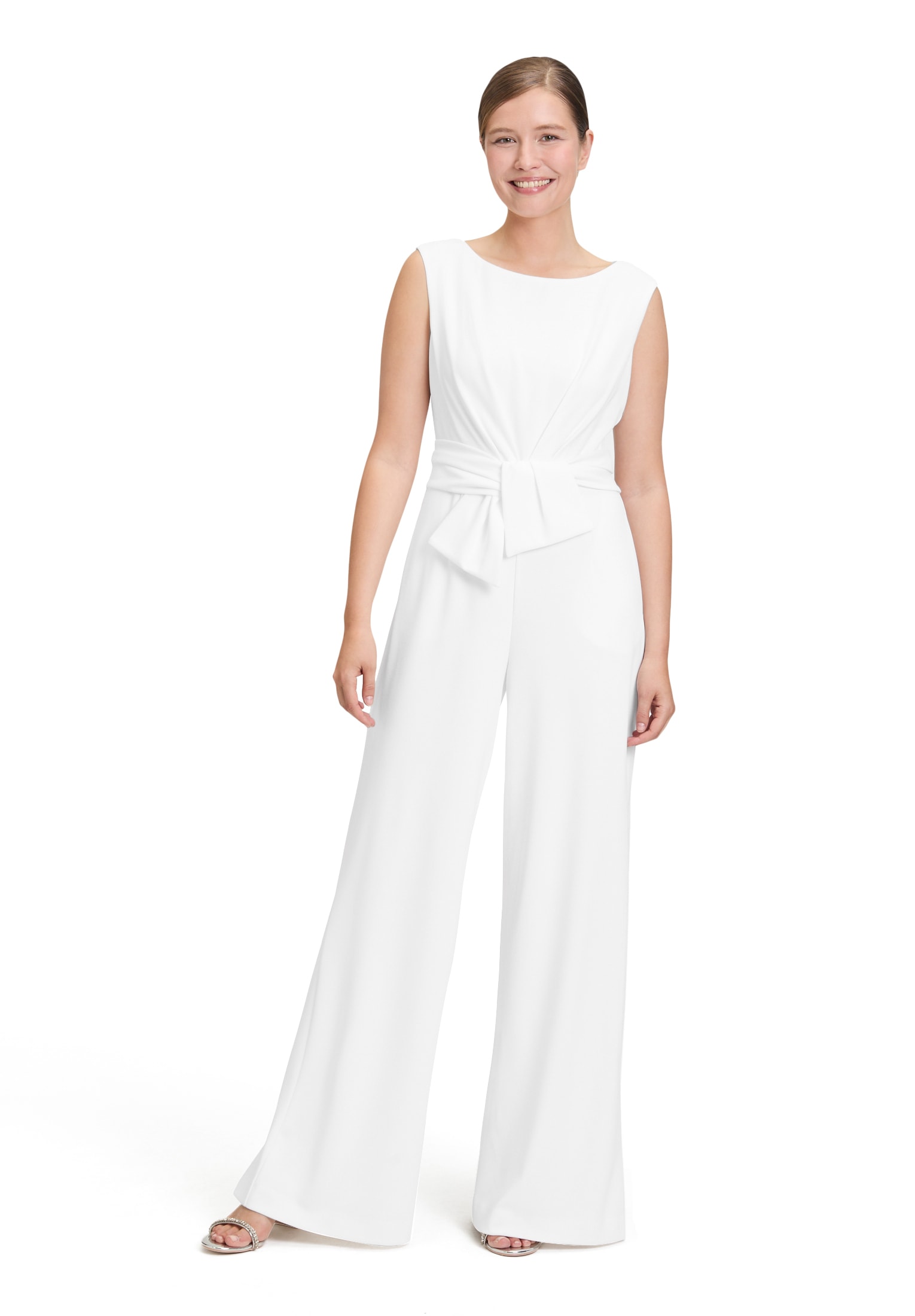 Vera Mont Overall "Damen Jumpsuit mit weitem Bein" 1 Stk. tlg. Bunddetail