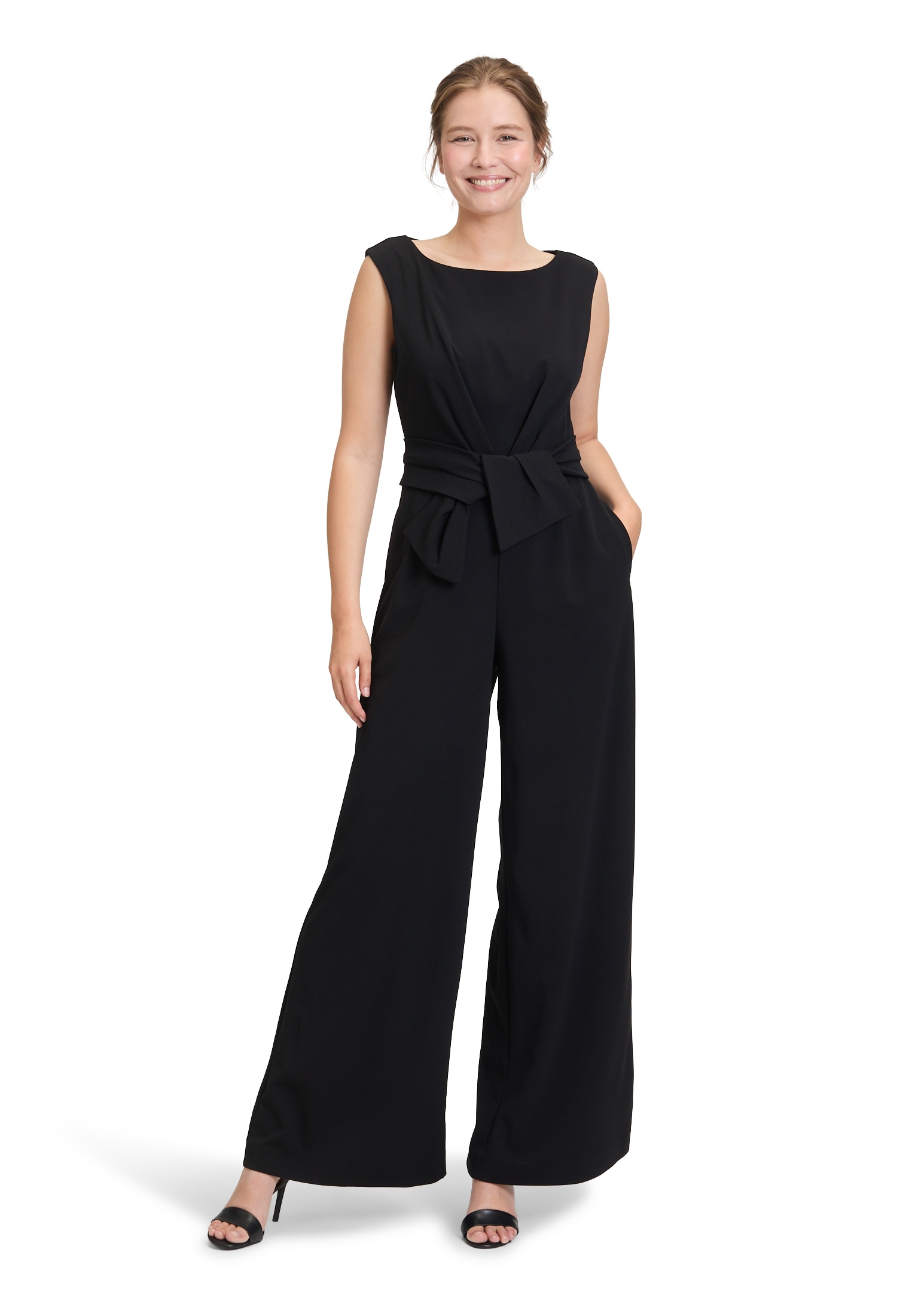 Vera Mont Overall "Damen Jumpsuit mit weitem Bein" 1 tlg. Bunddetail