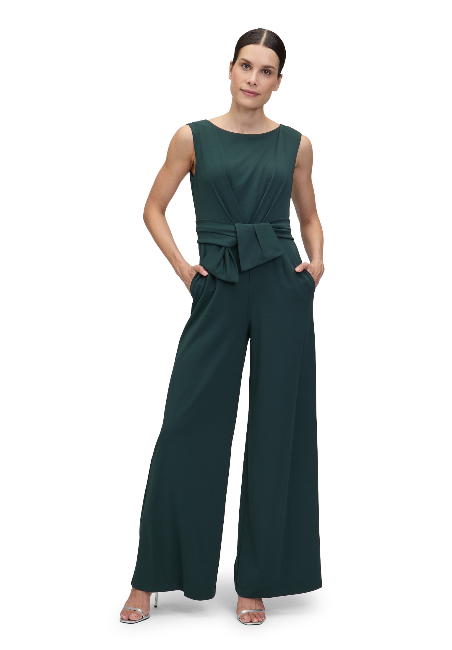 Vera Mont Overall "Damen Jumpsuit mit weitem Bein" 1 tlg. Bunddetail
