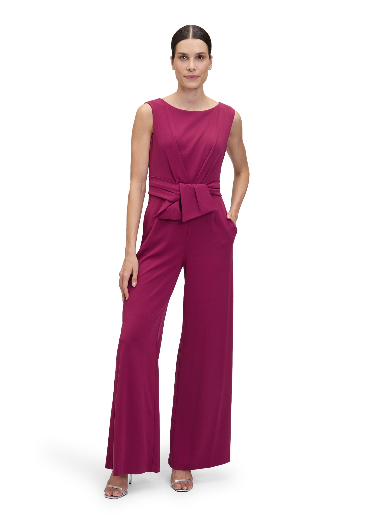 Vera Mont Overall "Damen Jumpsuit mit weitem Bein" 1 tlg. Bunddetail
