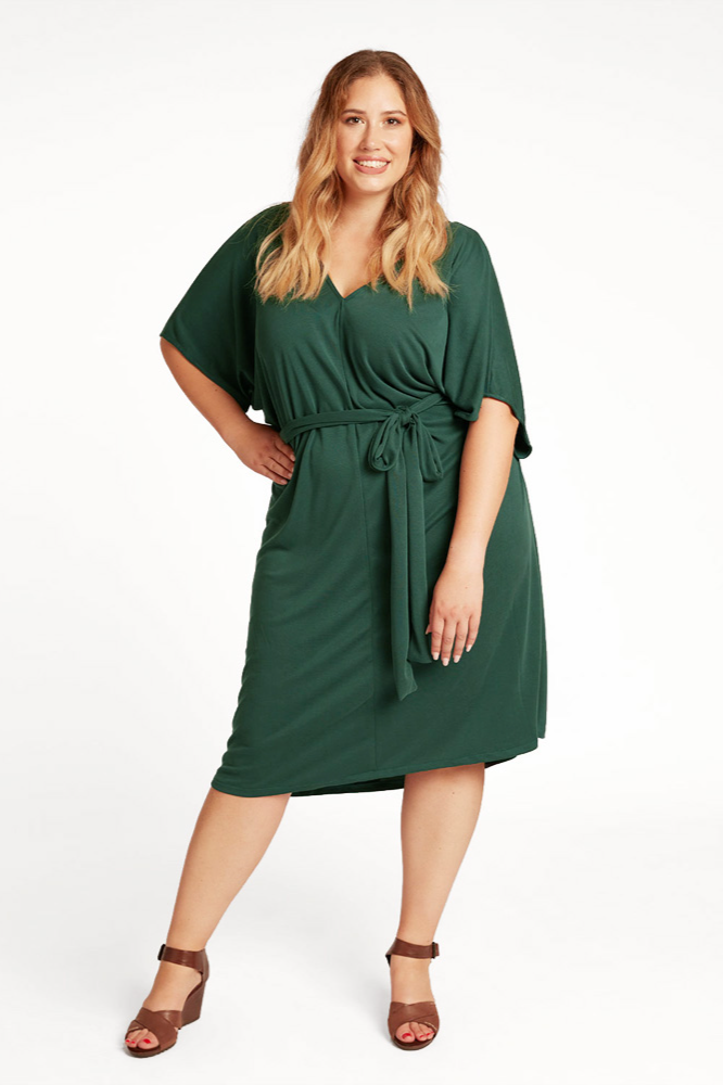 WiDDA Damen vegan Kleid Anna Petrol